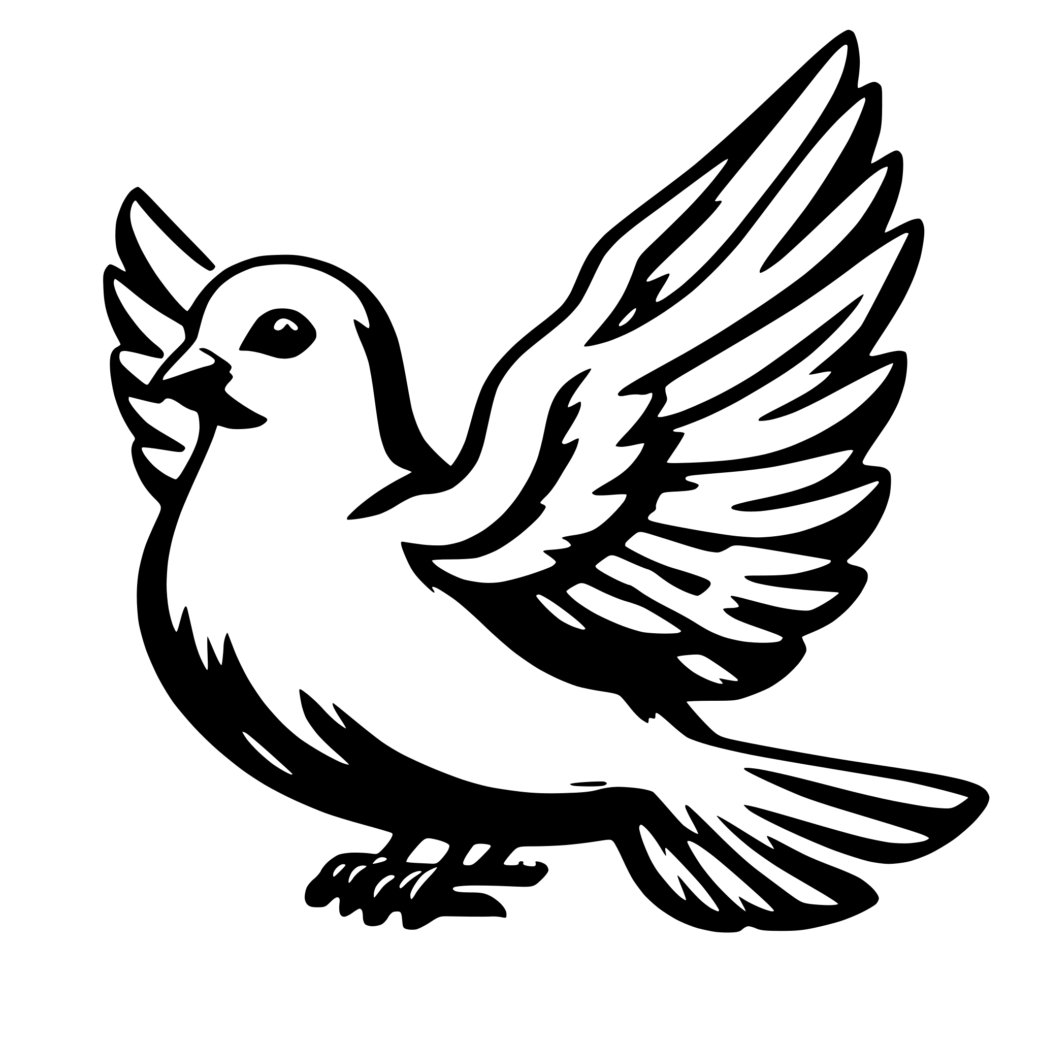 AI-generated SVG of 'a dove'