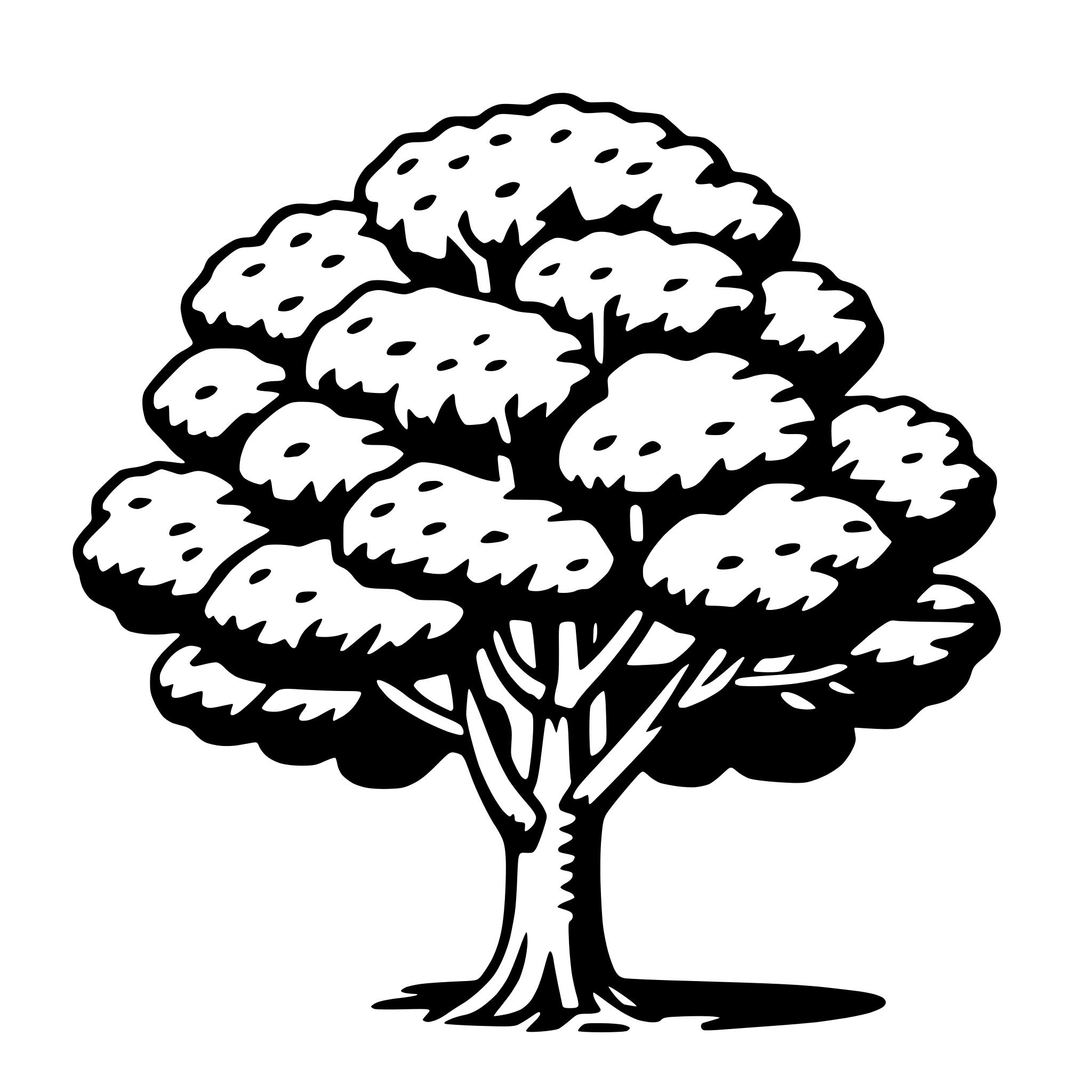 AI-generated SVG of 'hawthorn tree'