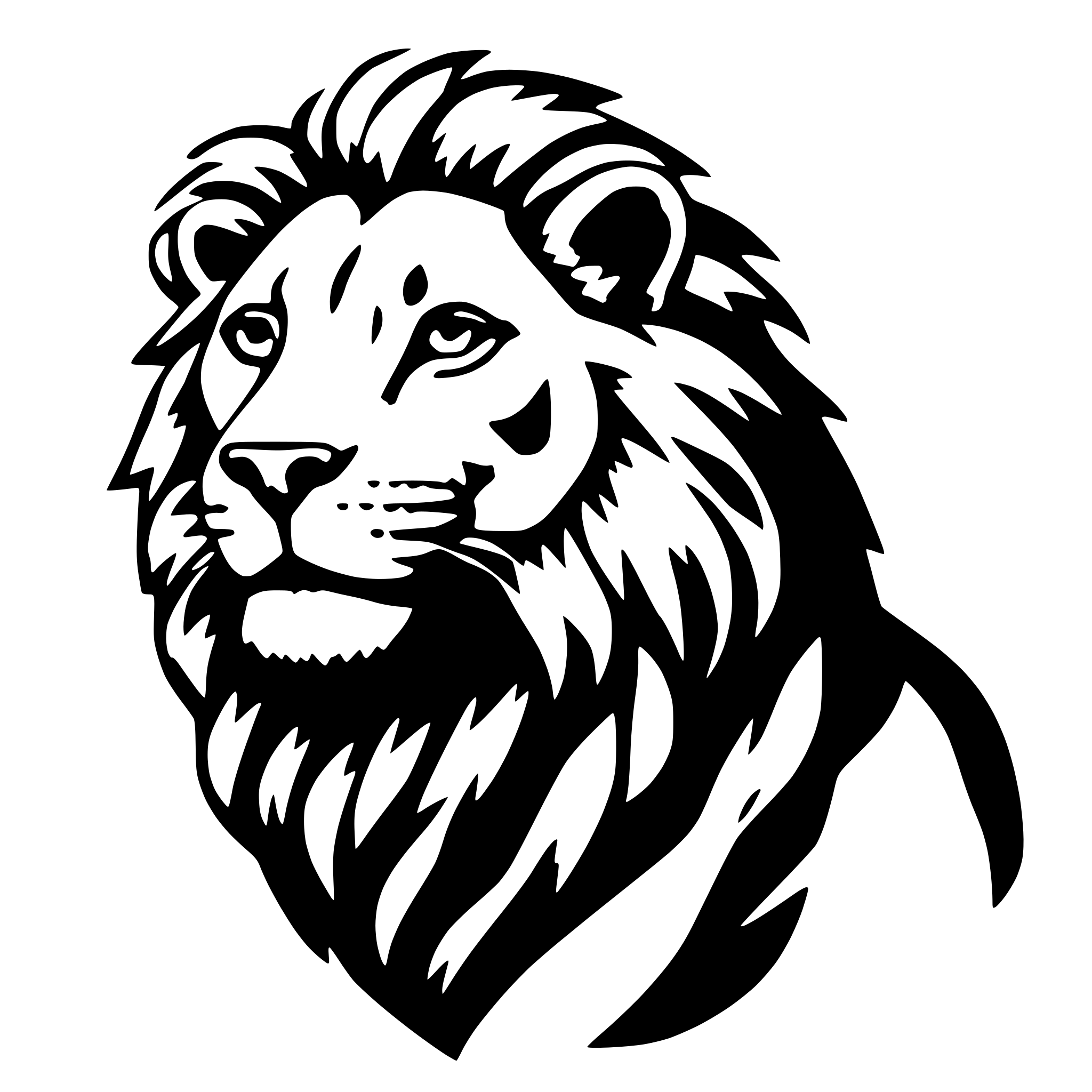 AI-generated SVG of a Lion