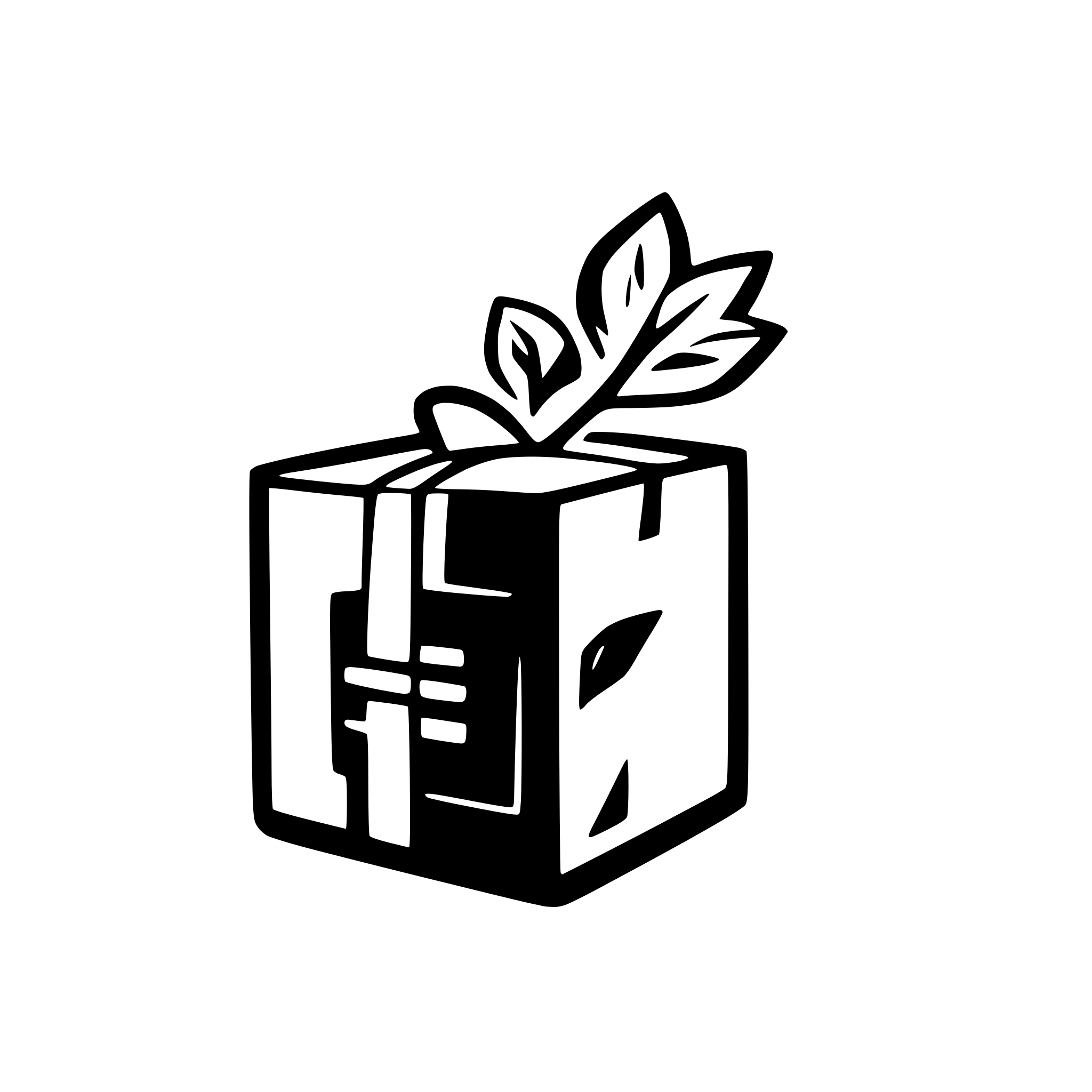 AI-generated SVG of a parcel with a label and the logo Neutral Carrier