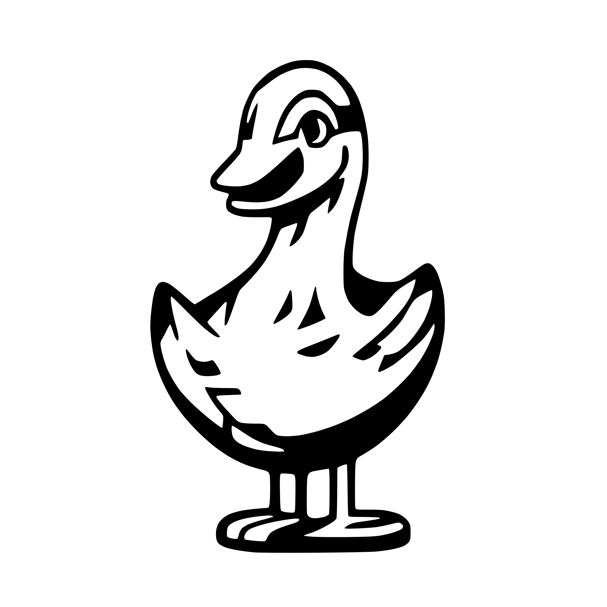 AI-generated SVG of 'Nerdy duck'