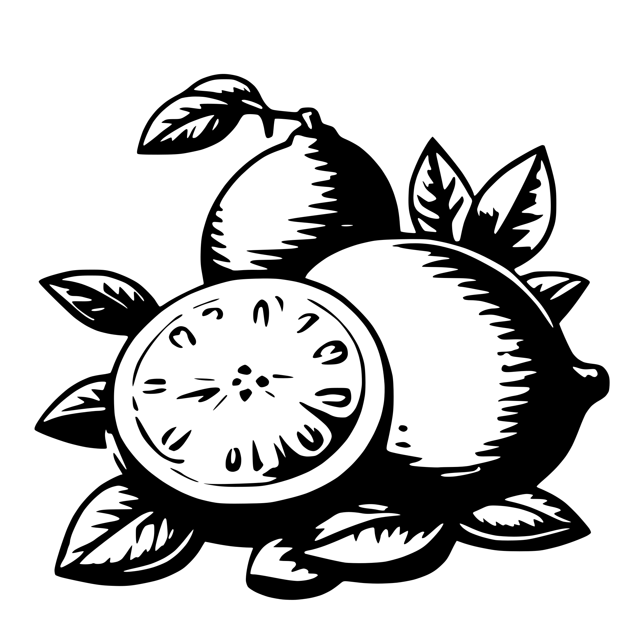 AI-generated SVG of 'Lemons and animals'
