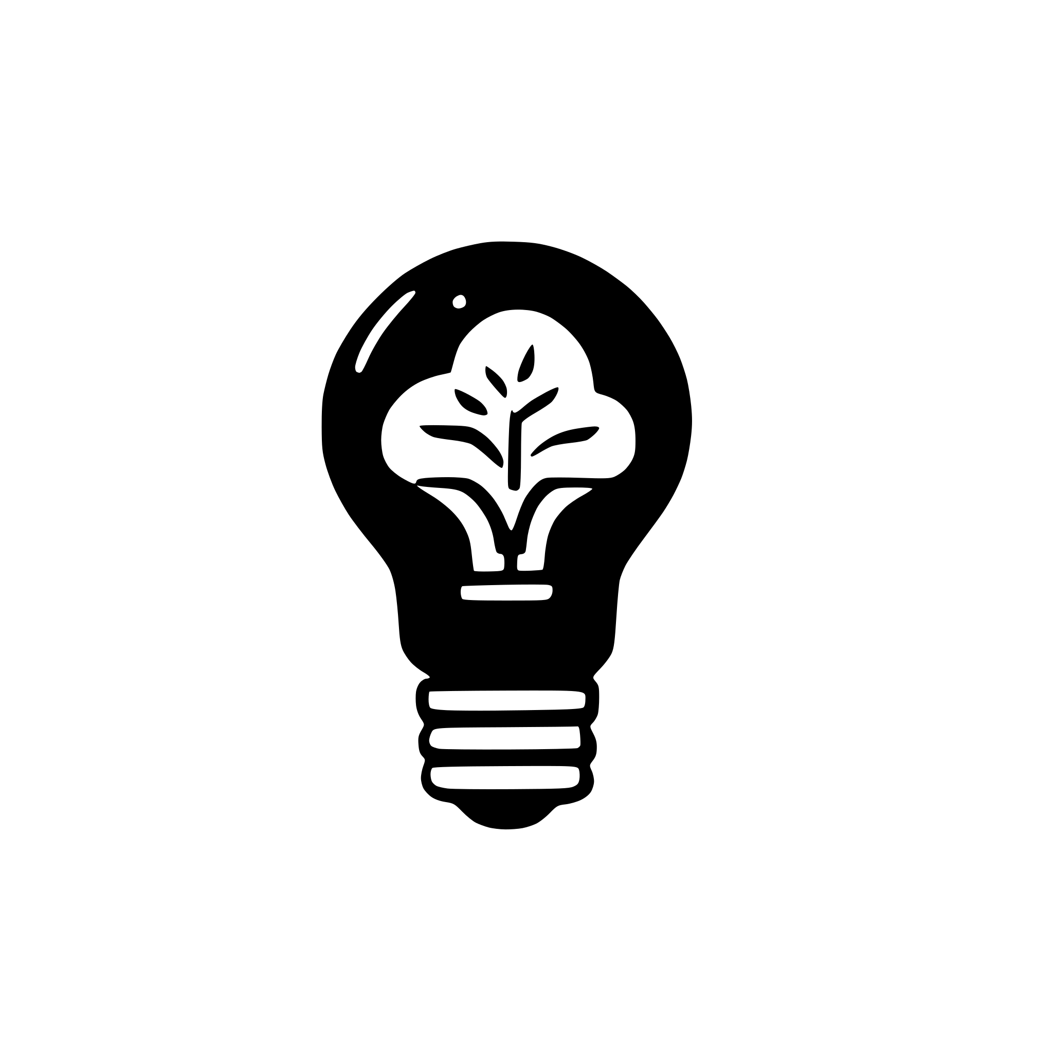 AI-generated SVG of a an icon of a mystical light bulb