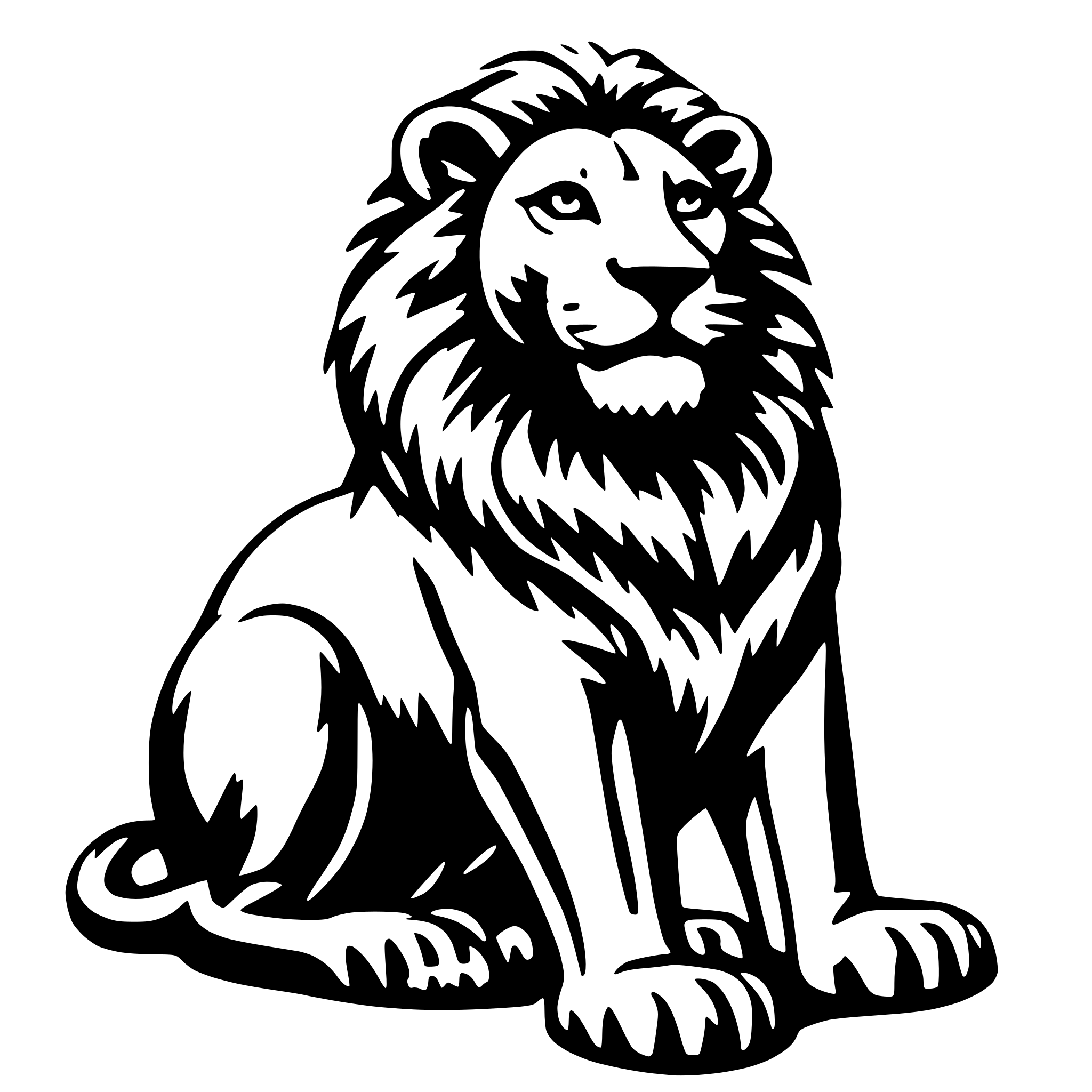 AI-generated SVG of 'swedish lion'