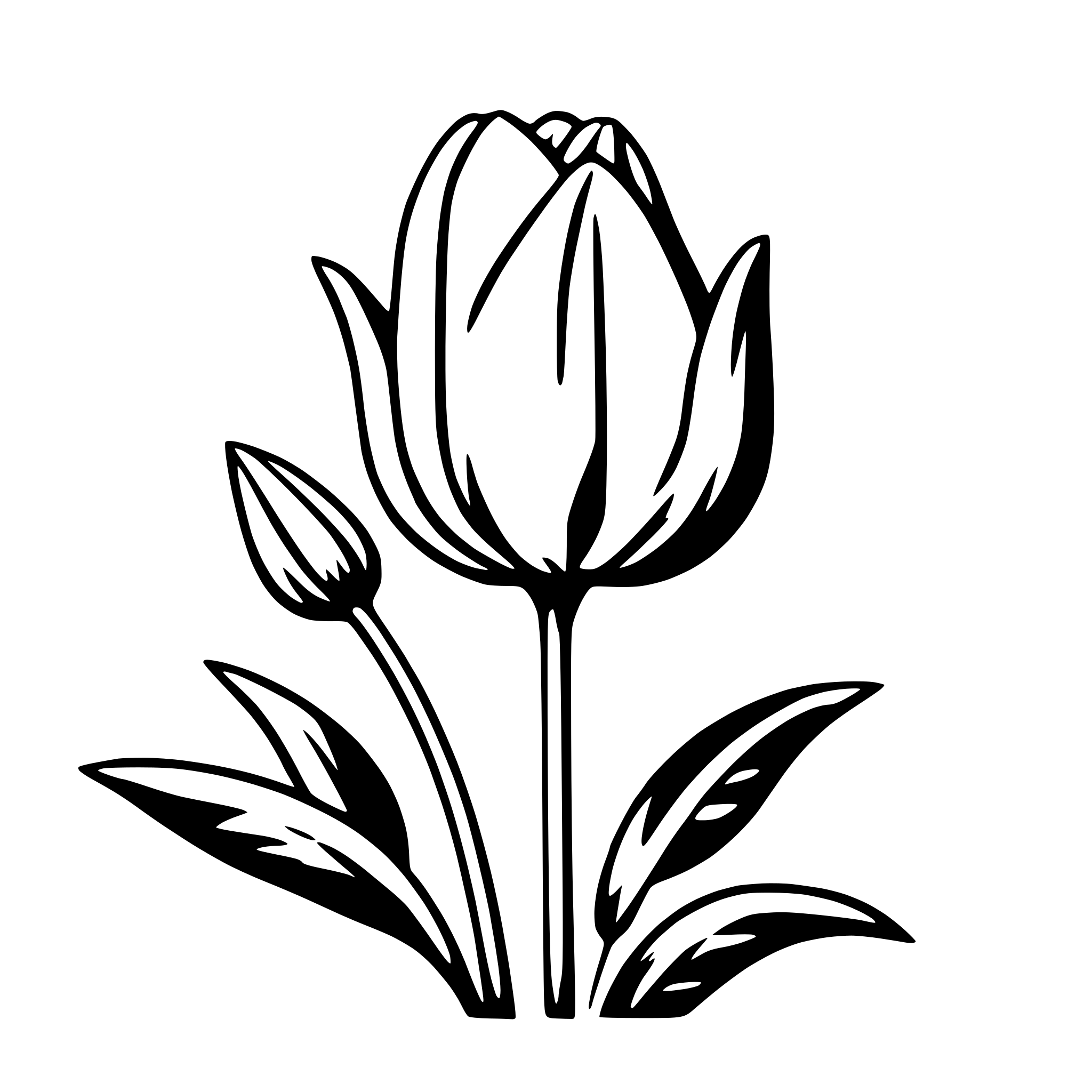 AI-generated SVG of 'tulip'