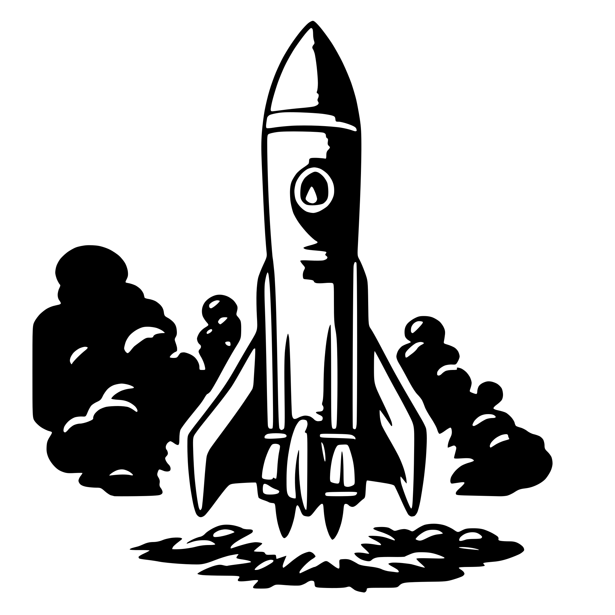 AI-generated SVG of a rocket