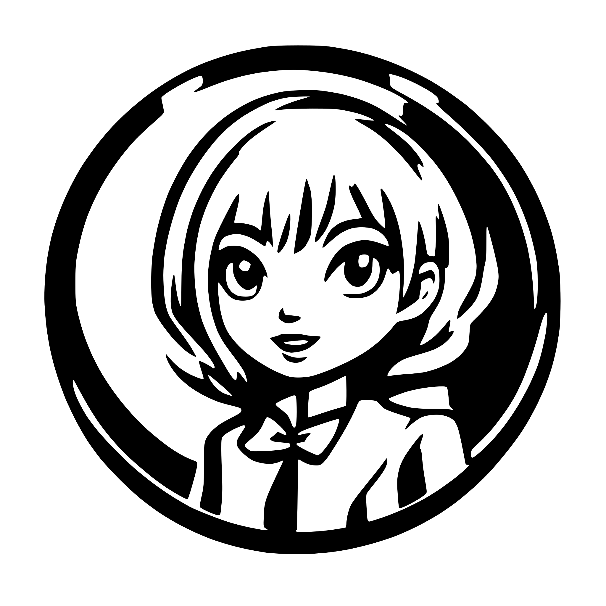 AI-generated SVG of 'a logo like anime character'