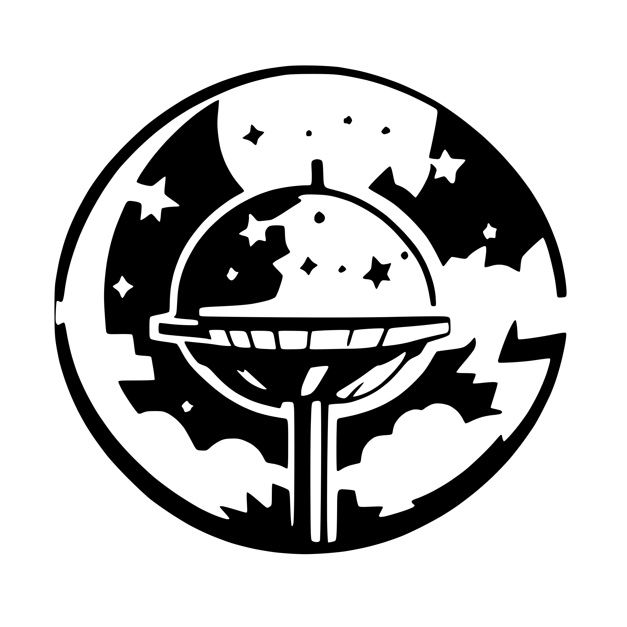 AI-generated SVG of a A logo of something stellar with an event horizon
