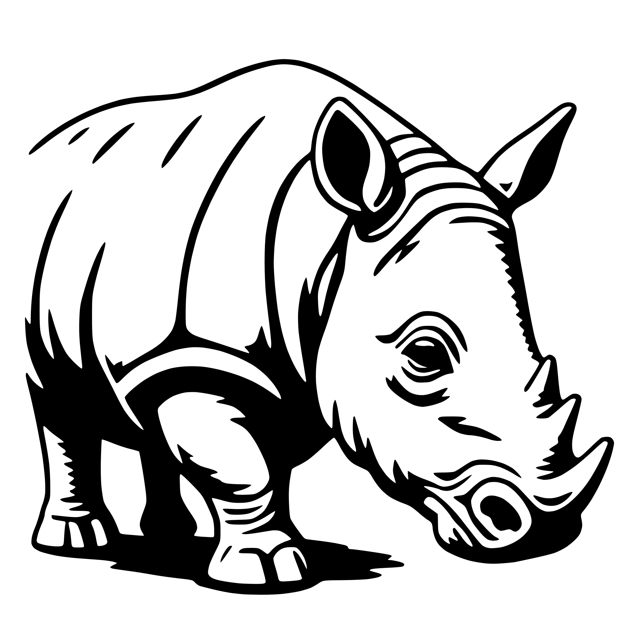 AI-generated SVG of a rhinoceros