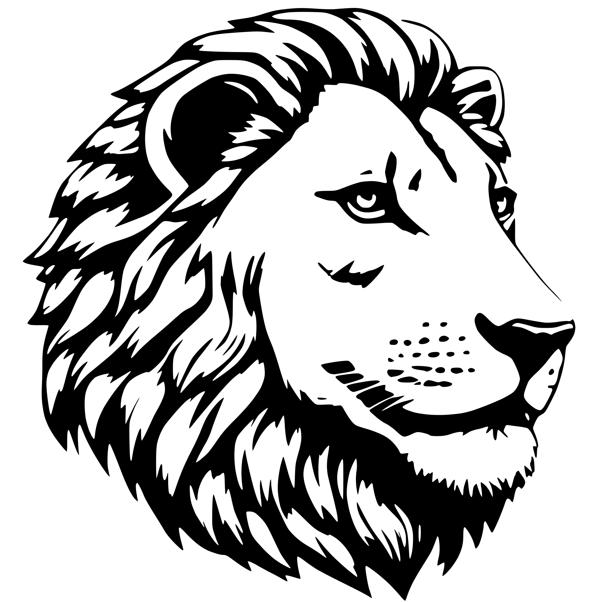 AI-generated SVG of a Lion
