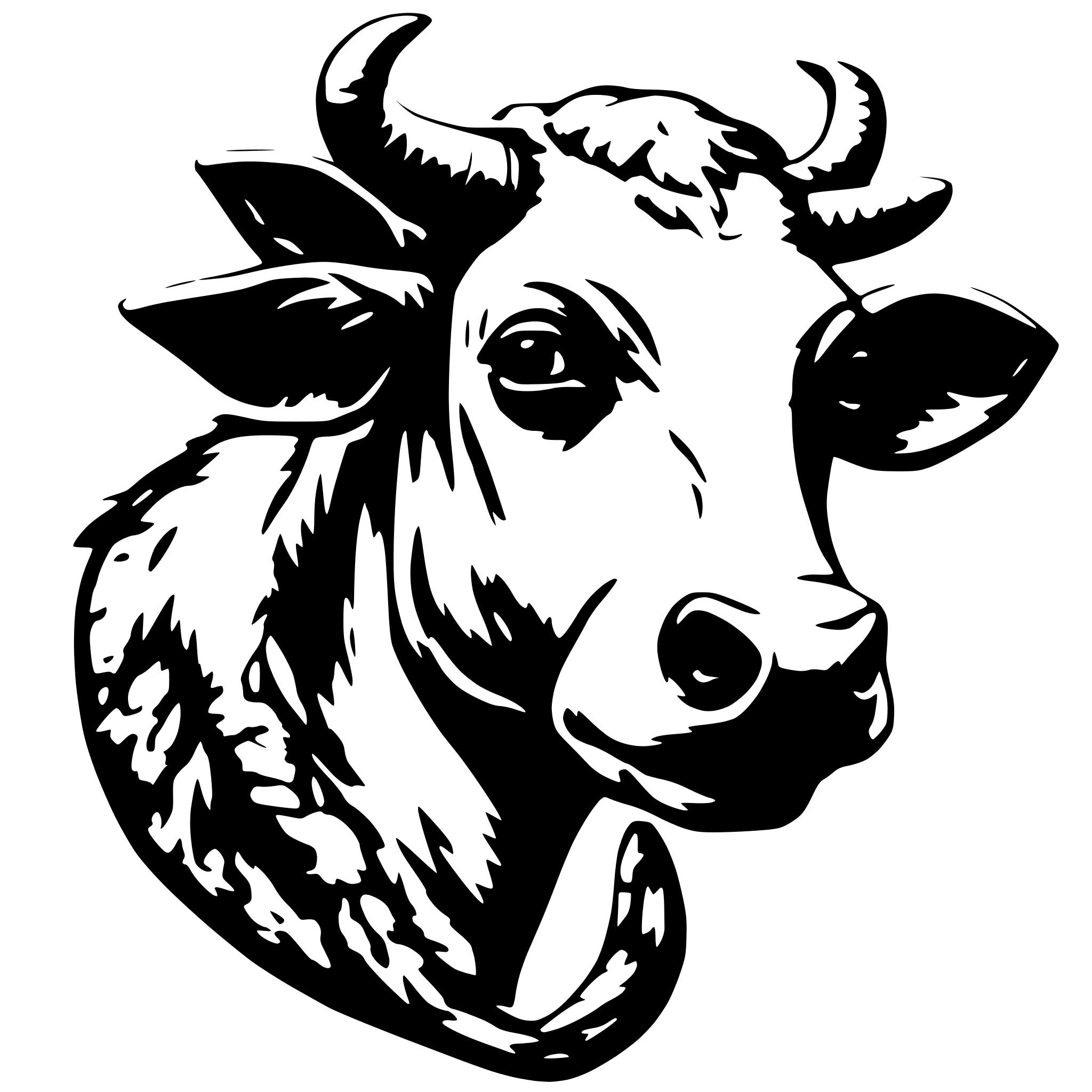 AI-generated SVG of a Vache