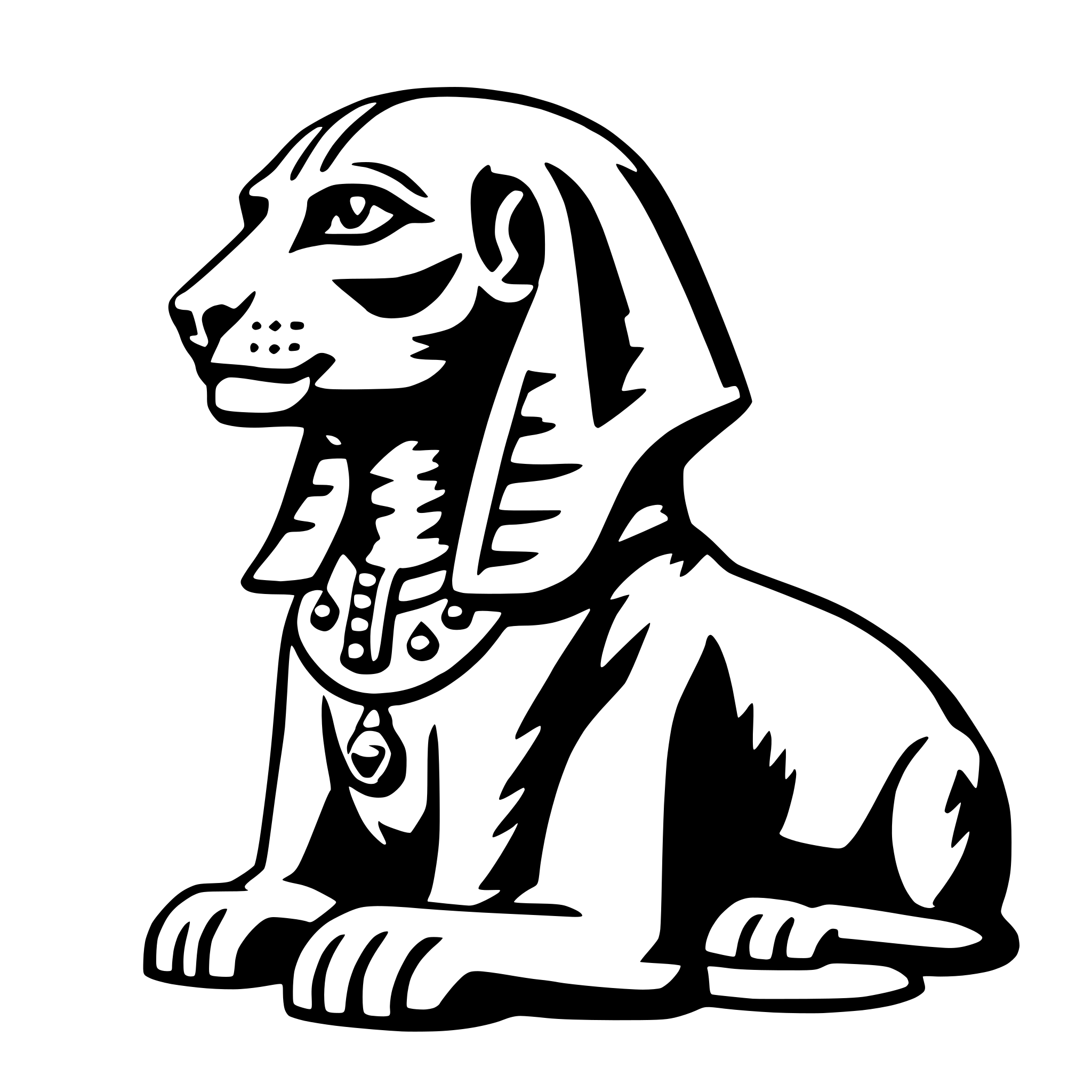 AI-generated SVG of a sphinx