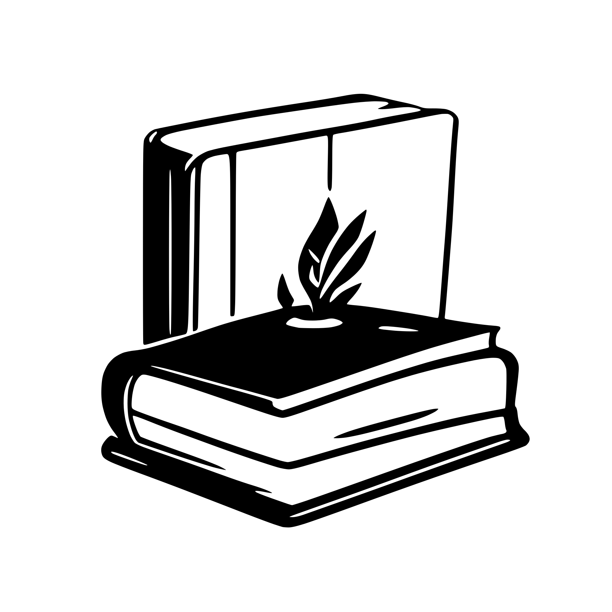 AI-generated SVG of a logo solid book exam