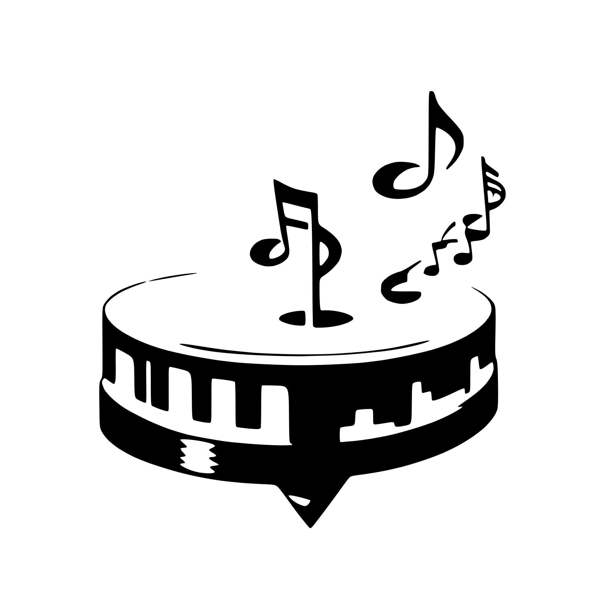 AI-generated SVG of a with floating musical notes
