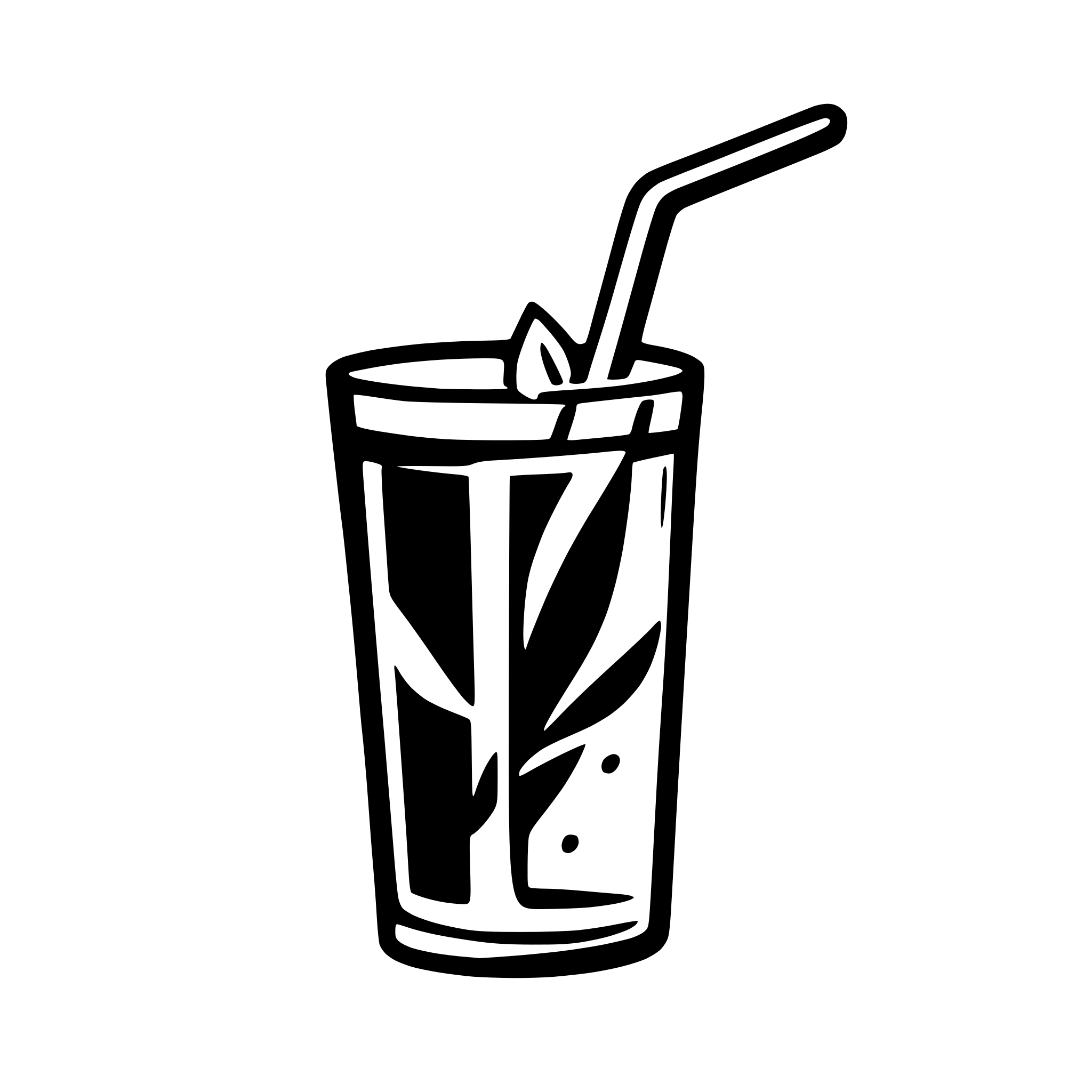 AI-generated SVG of a a glass of water with a straw