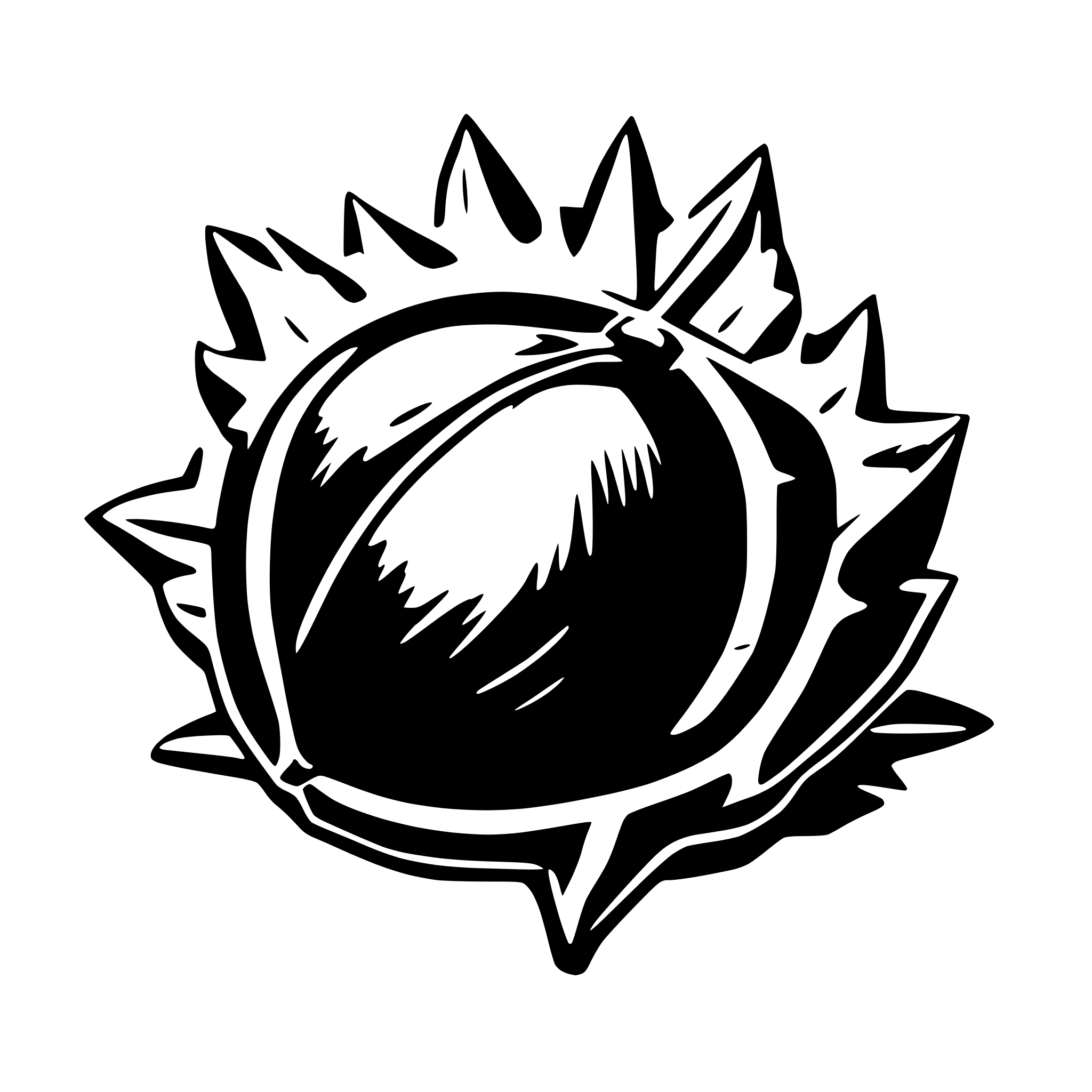 AI-generated SVG of 'Chestnut with thorns'