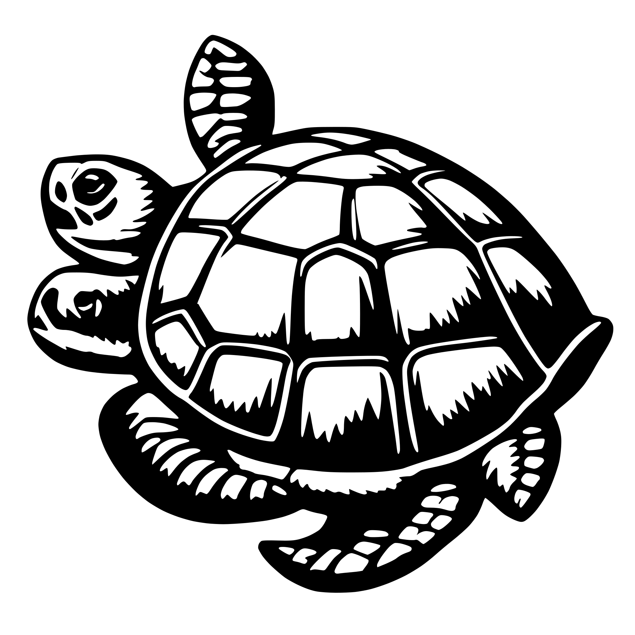 AI-generated SVG of 'turtle shell'