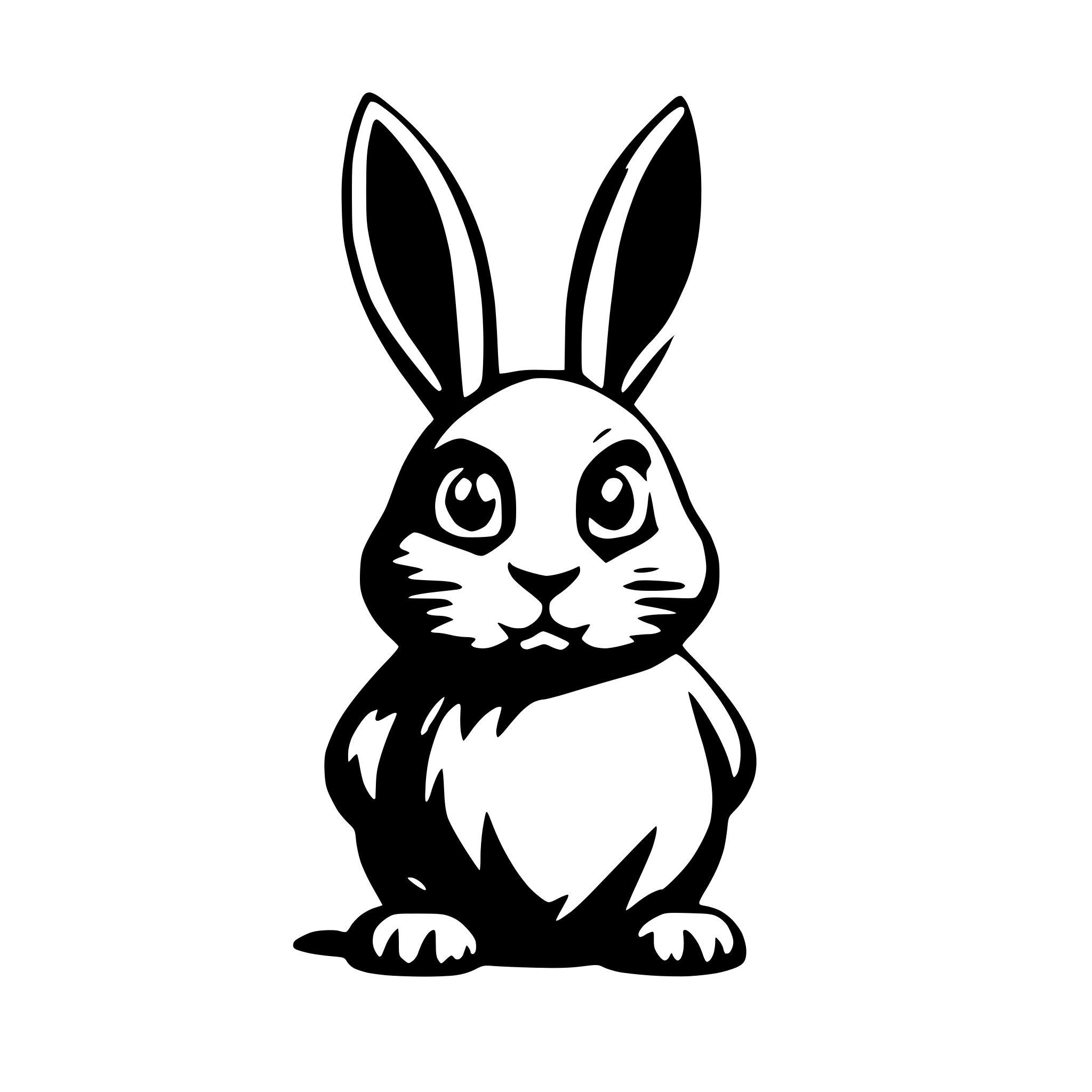 AI-generated SVG of 'angry rabbit'