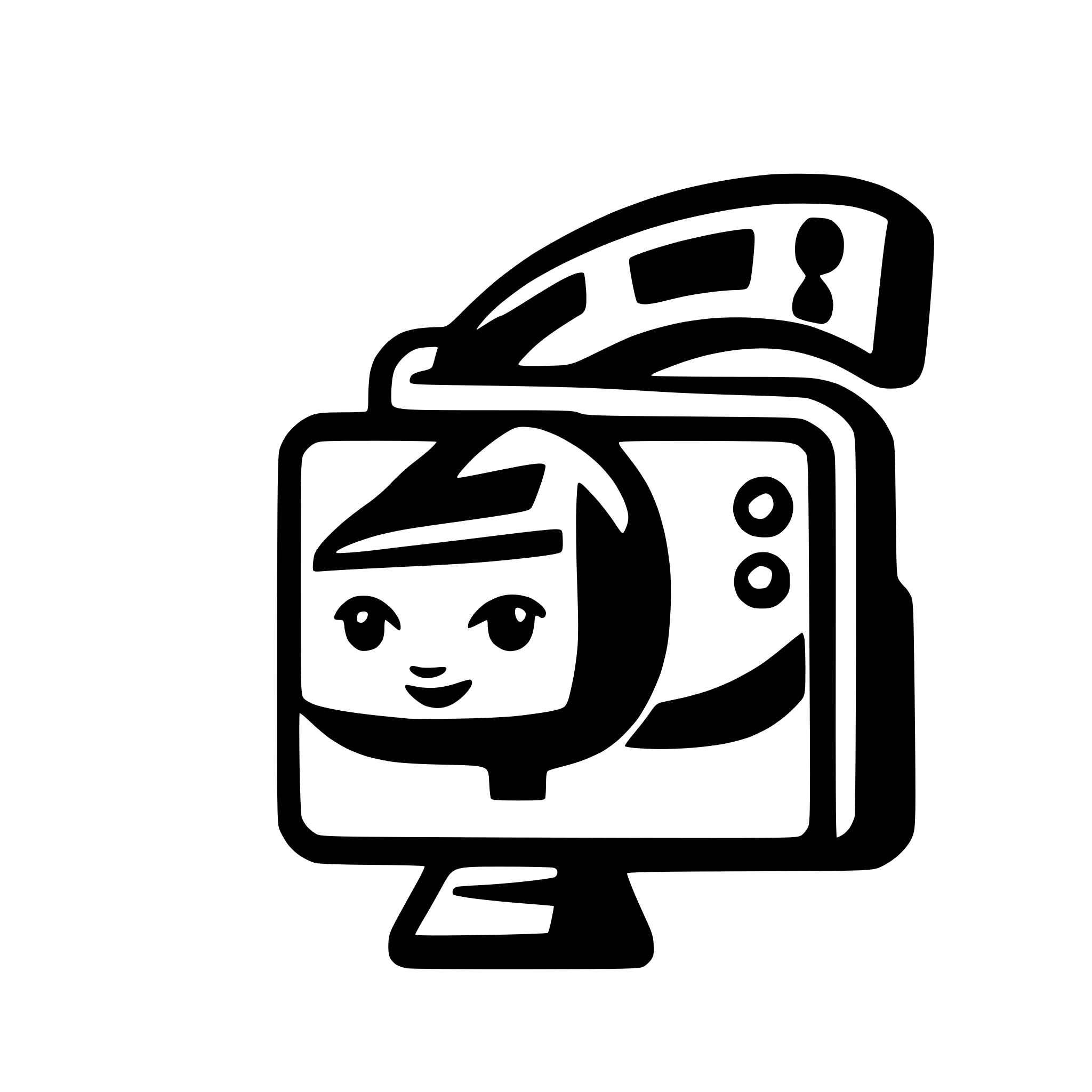 AI-generated SVG of a video library icon, flat, for kids