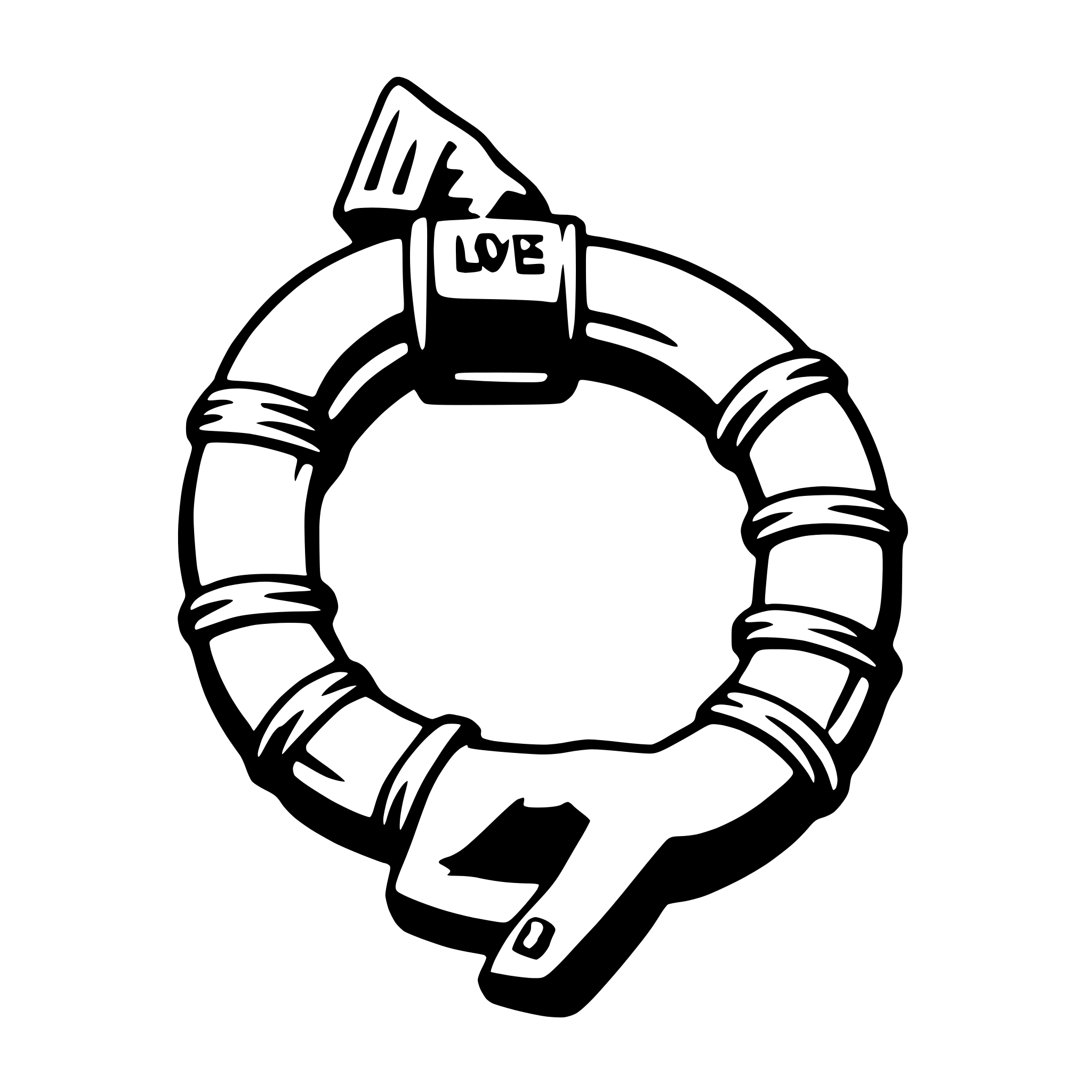 AI-generated SVG of a love bracelets