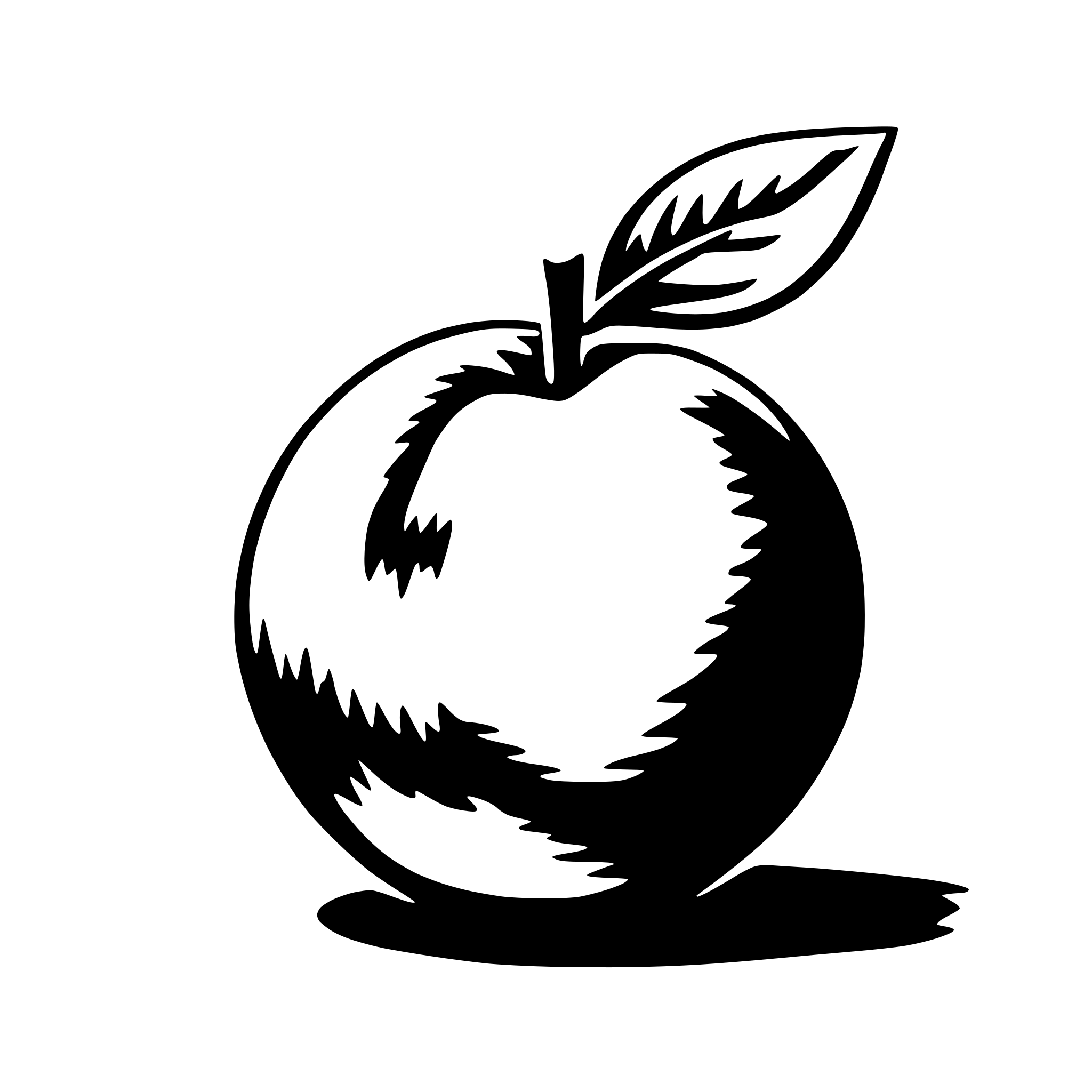 AI-generated SVG of a peach