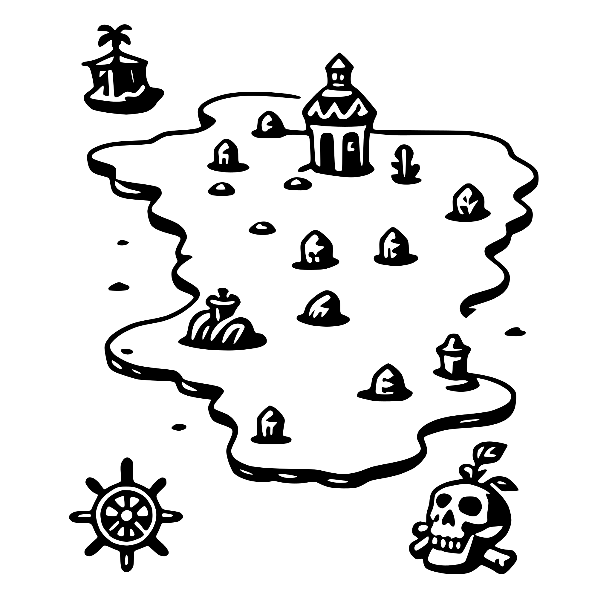 AI-generated SVG of a pirate treasure map