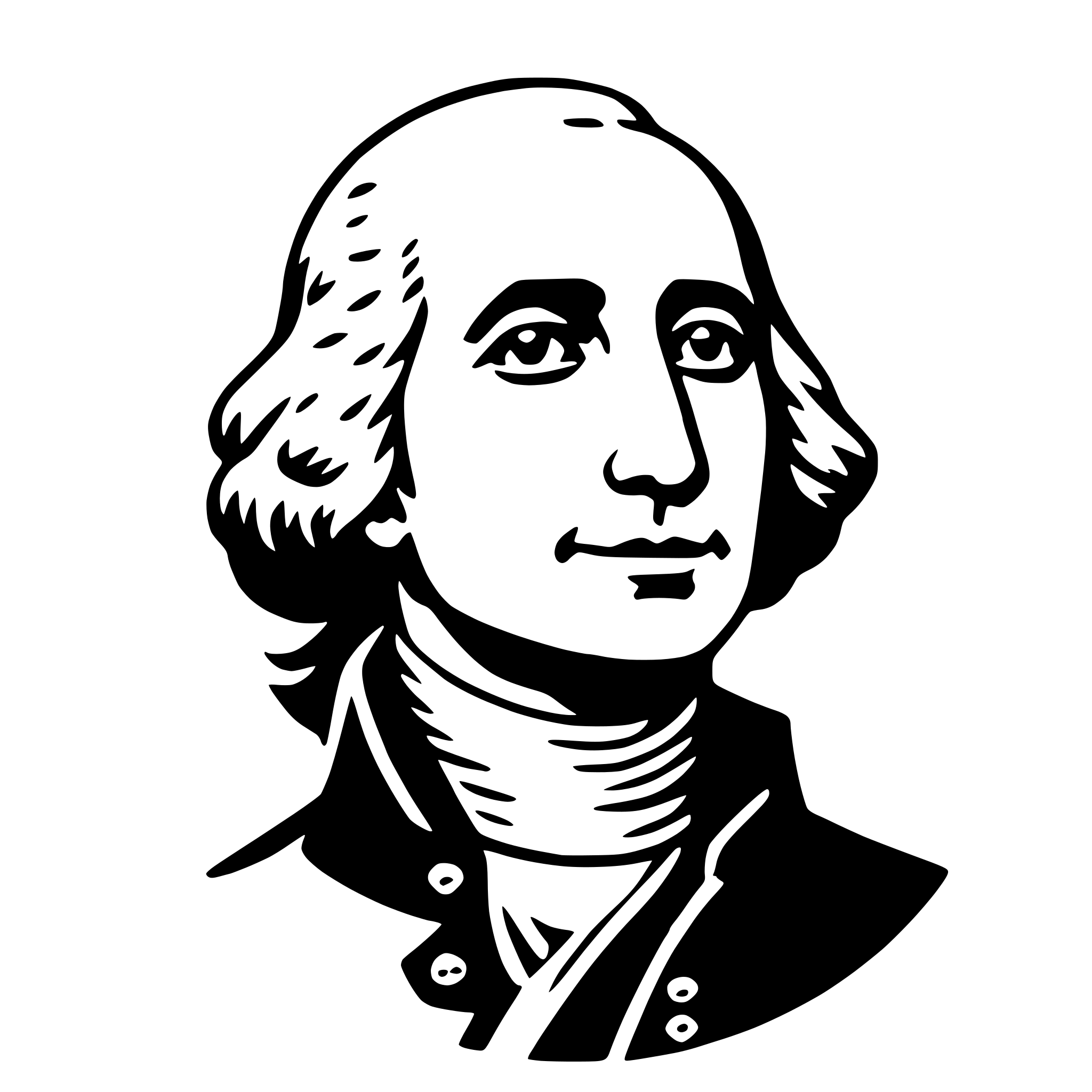 AI-generated SVG of a george washington