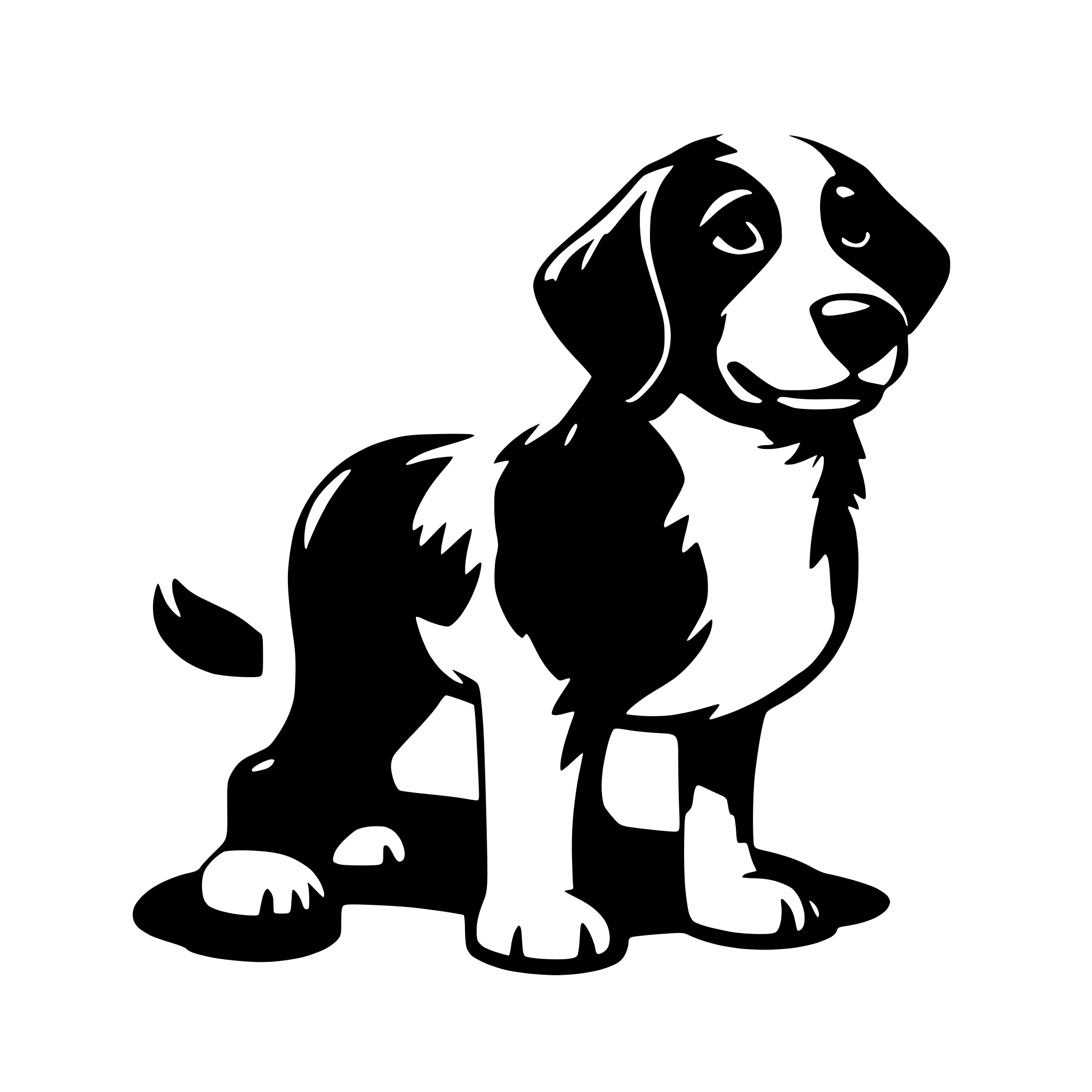 AI-generated SVG of a dog