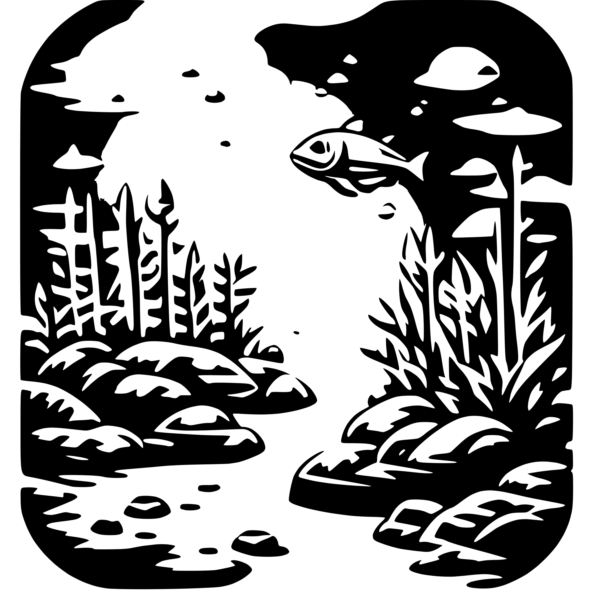 AI-generated SVG of a underwater scene