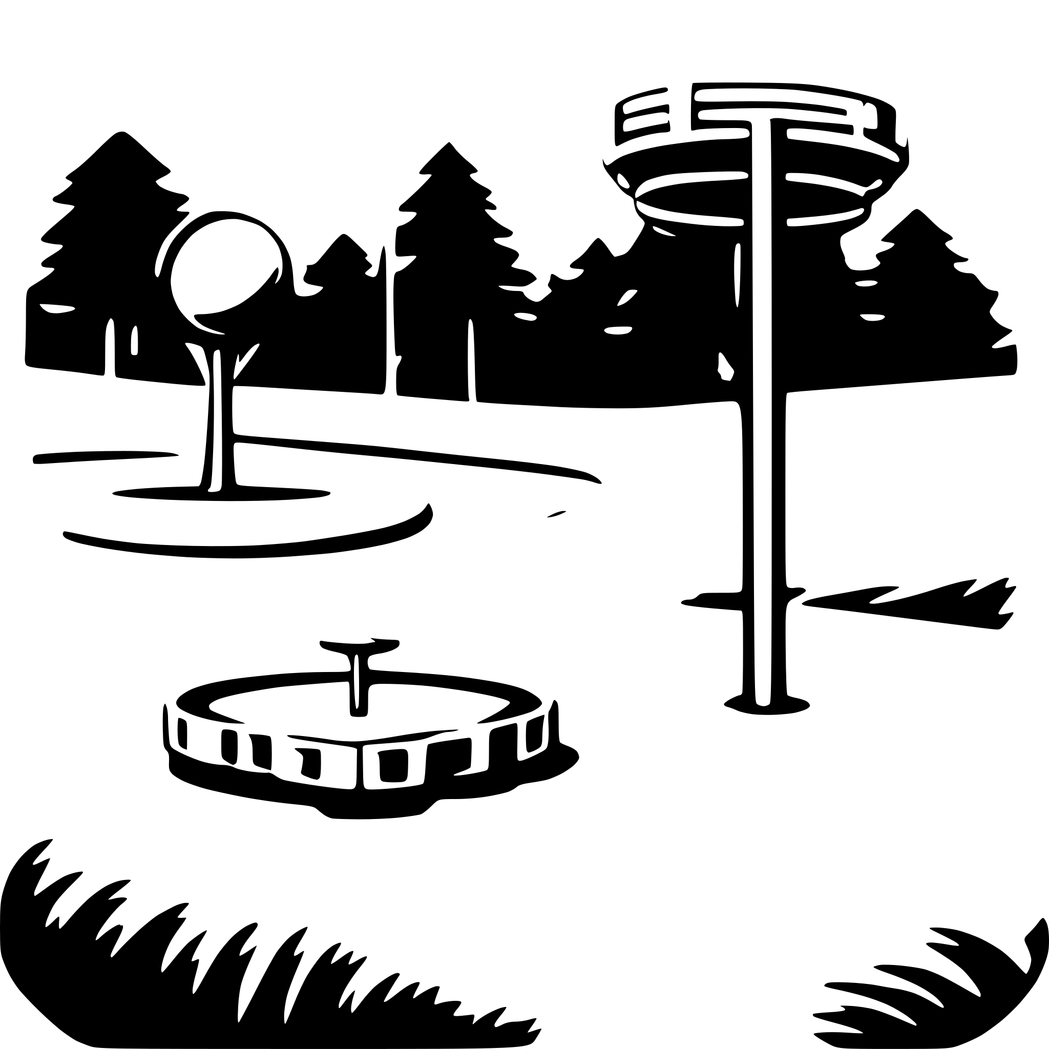 AI-generated SVG of 'discgolf basket lines only'