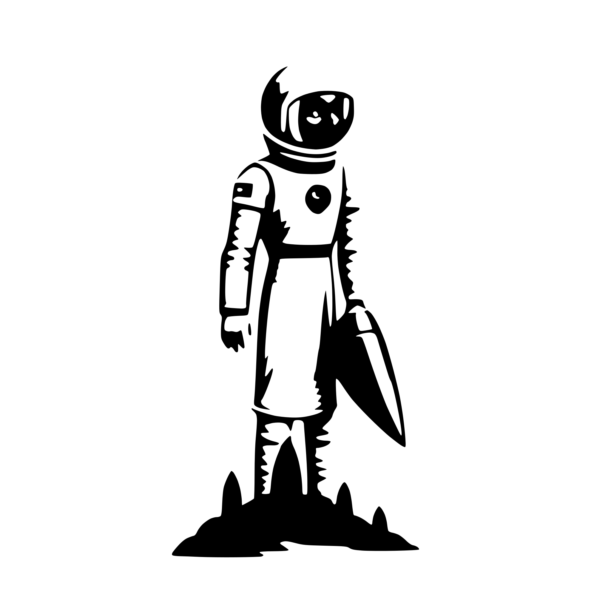 AI-generated SVG of 'astronaught and rocket in space'