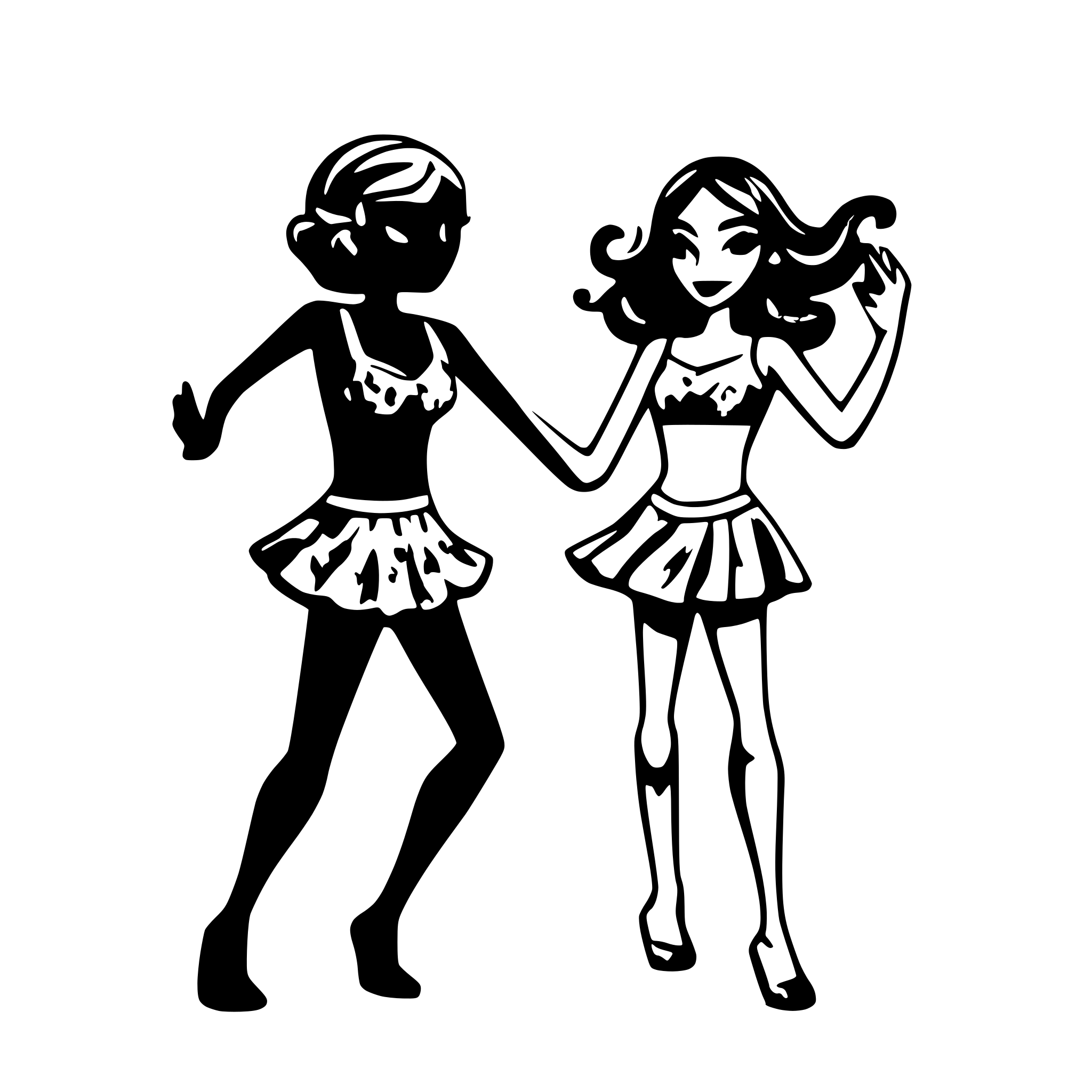 AI-generated SVG of a a couple dancing with holding hand with only wearing inner wear AI-generated SVG of a a couple dancing with holding hand with only wearing inner wear