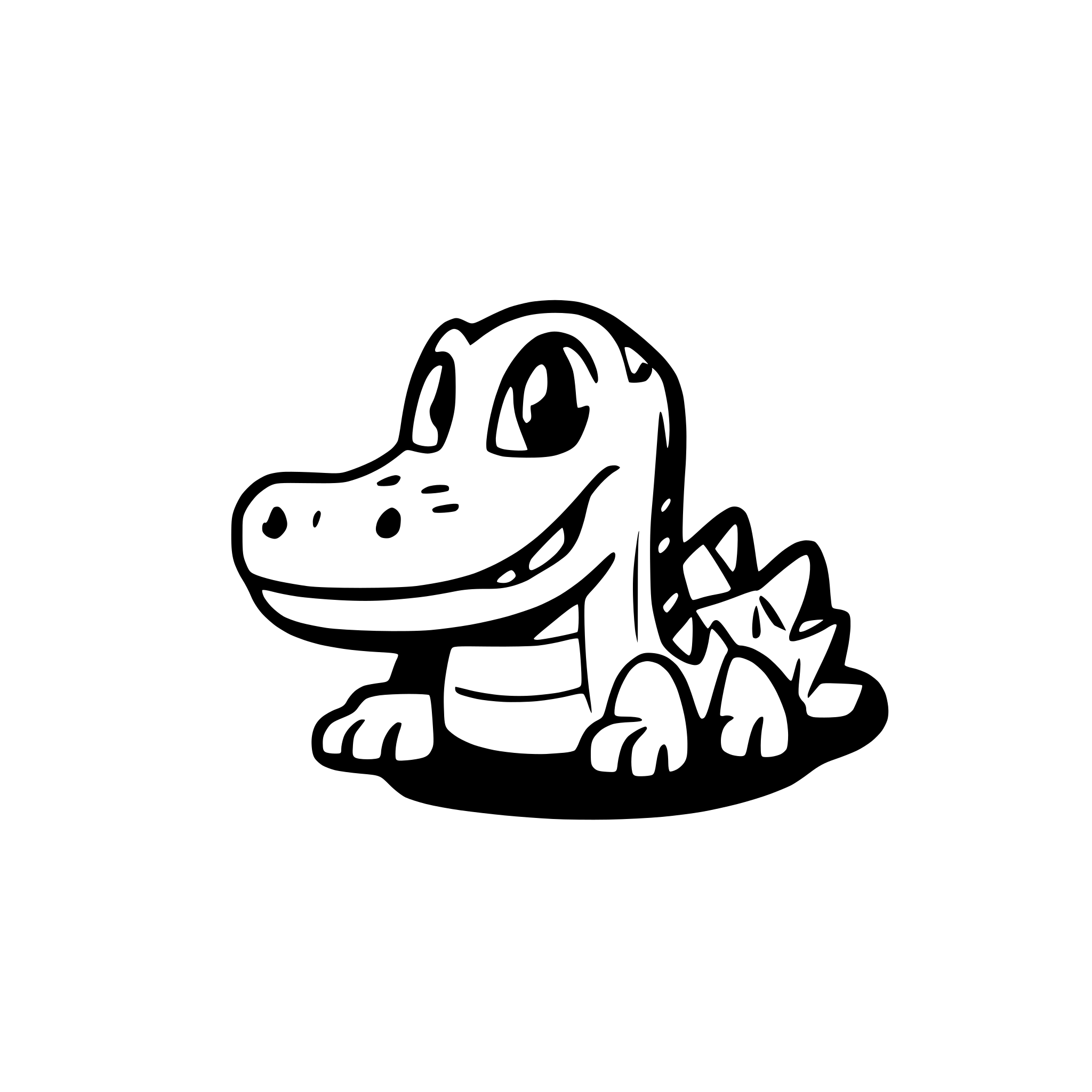 AI-generated SVG of a alligator