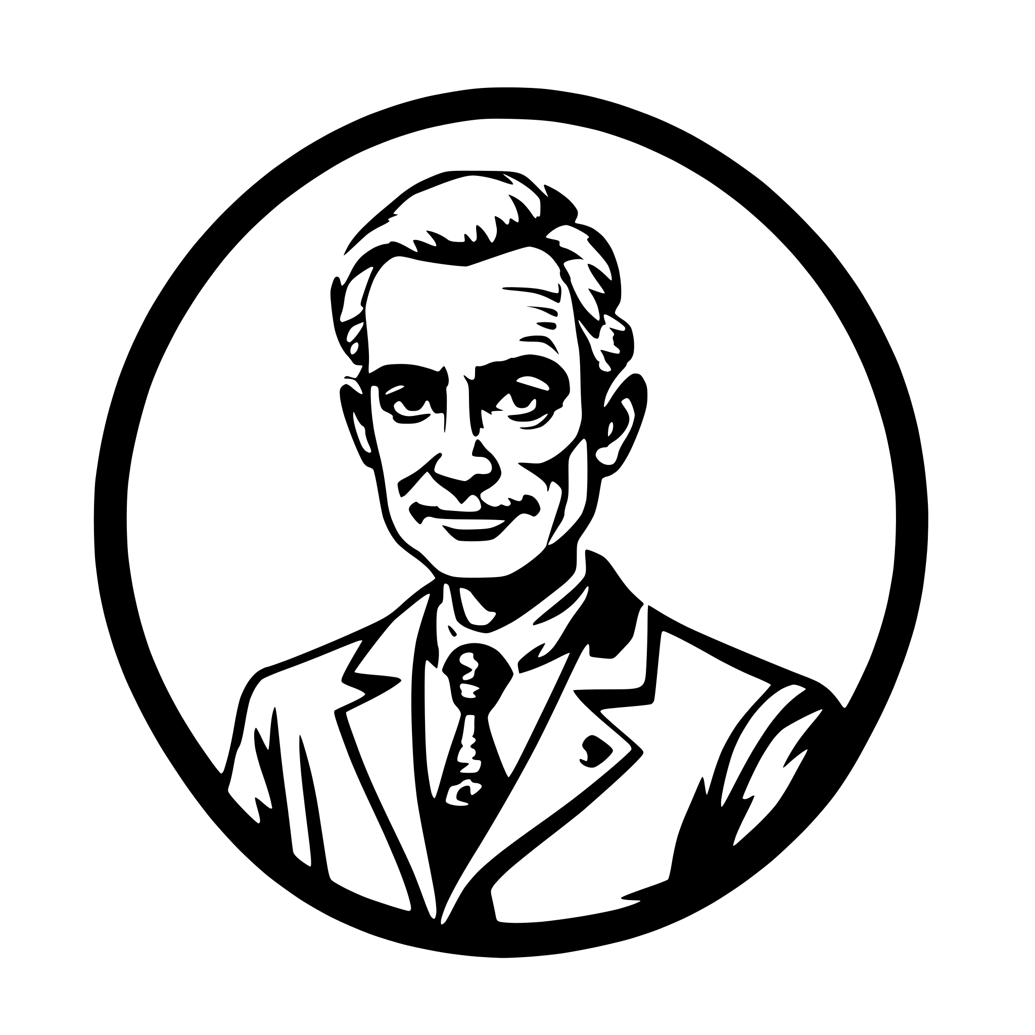 AI-generated SVG of a Older middleage man