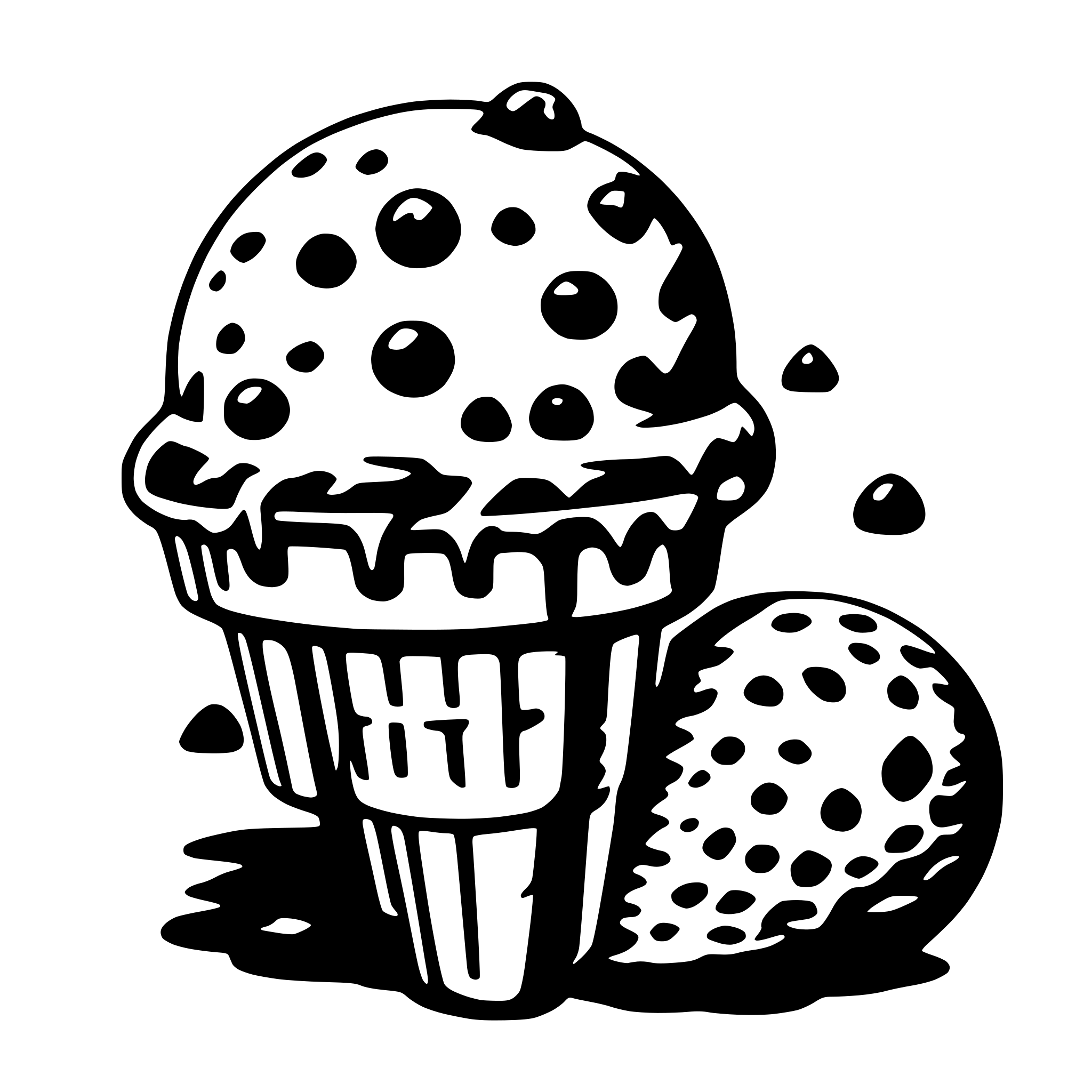 AI-generated SVG of 'ice cream fell down'