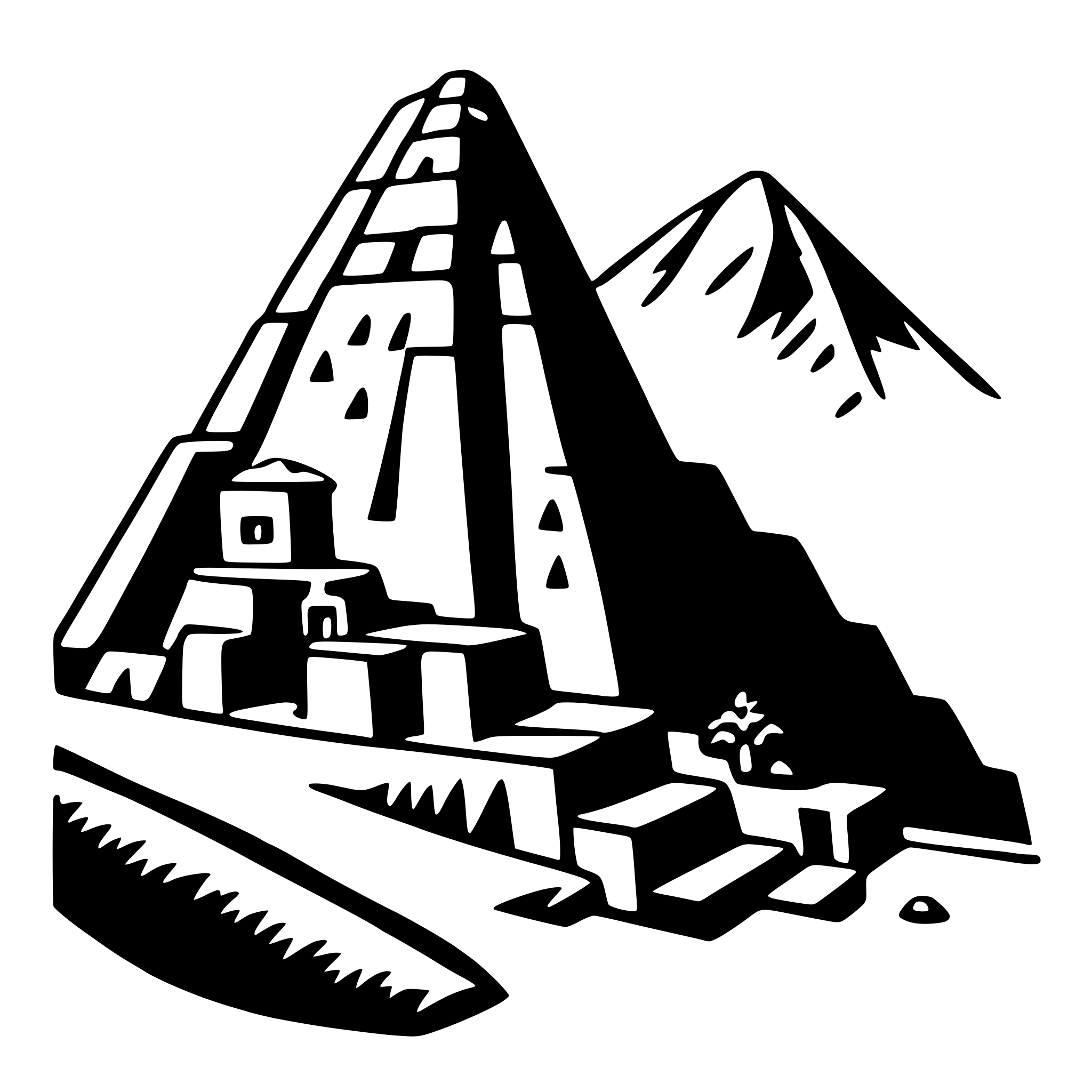 AI-generated SVG of a machu picchu