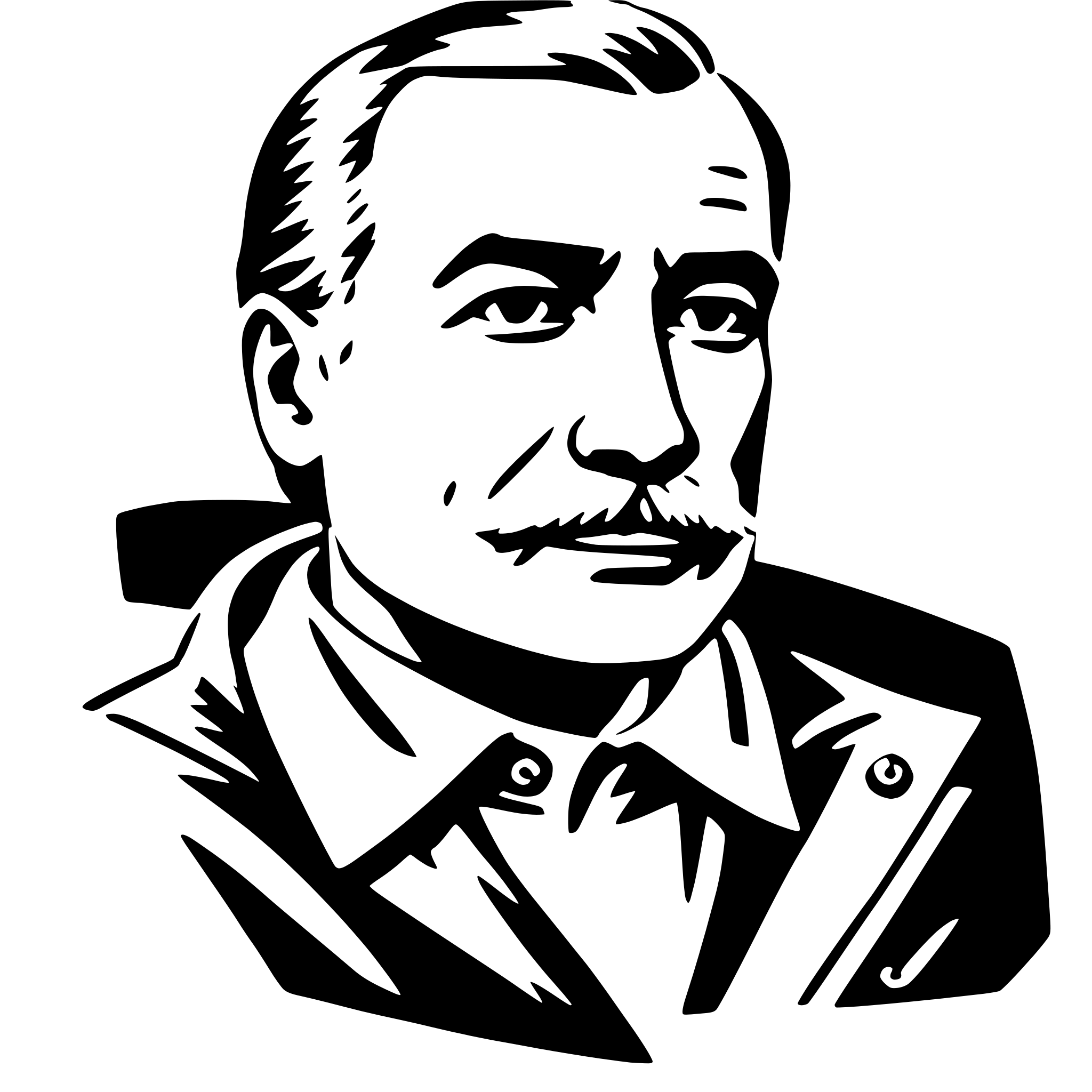 AI-generated SVG of a ernest hemingway