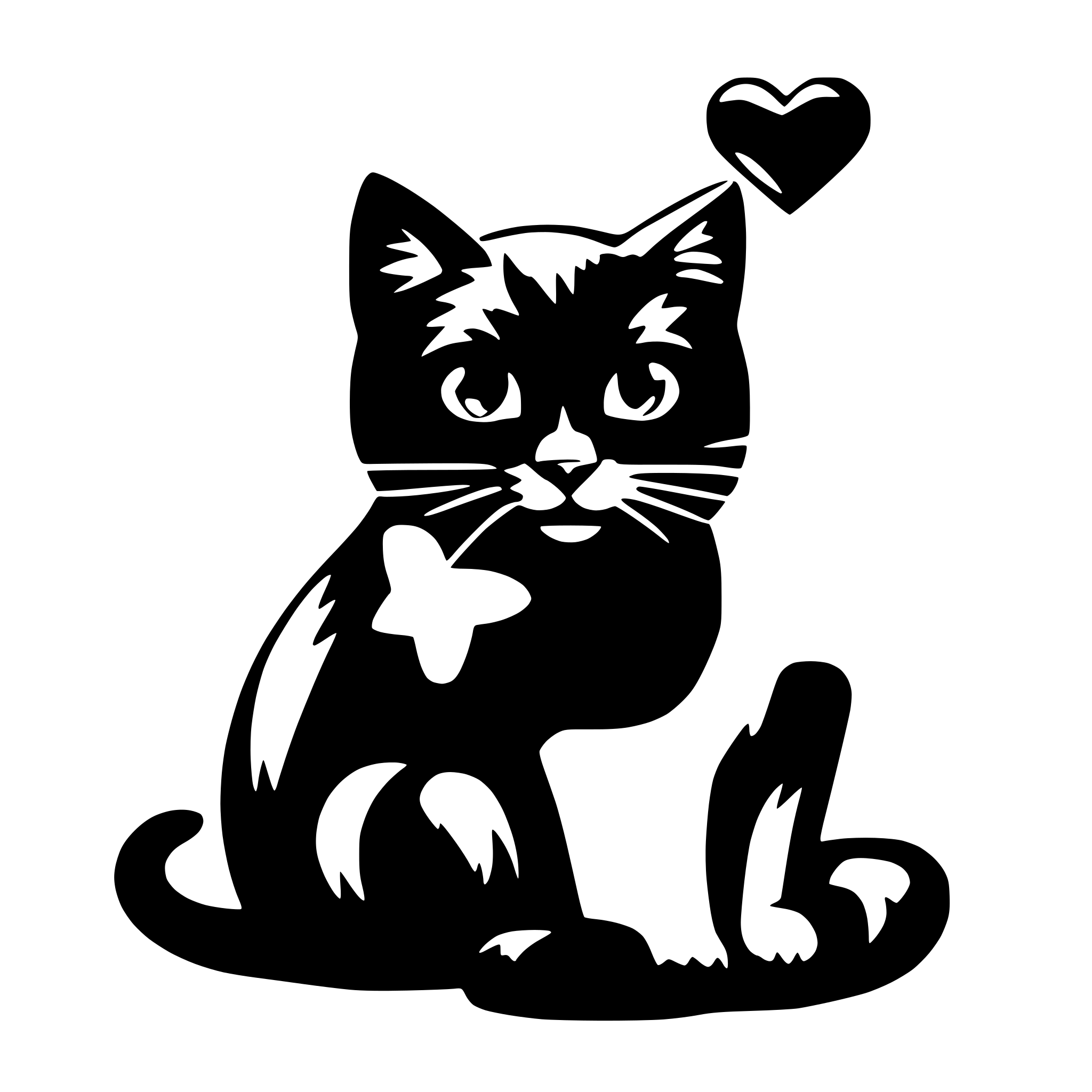 AI-generated SVG of a Small black heart with cat or dog or star AI-generated SVG of a Small black heart with cat or dog or star