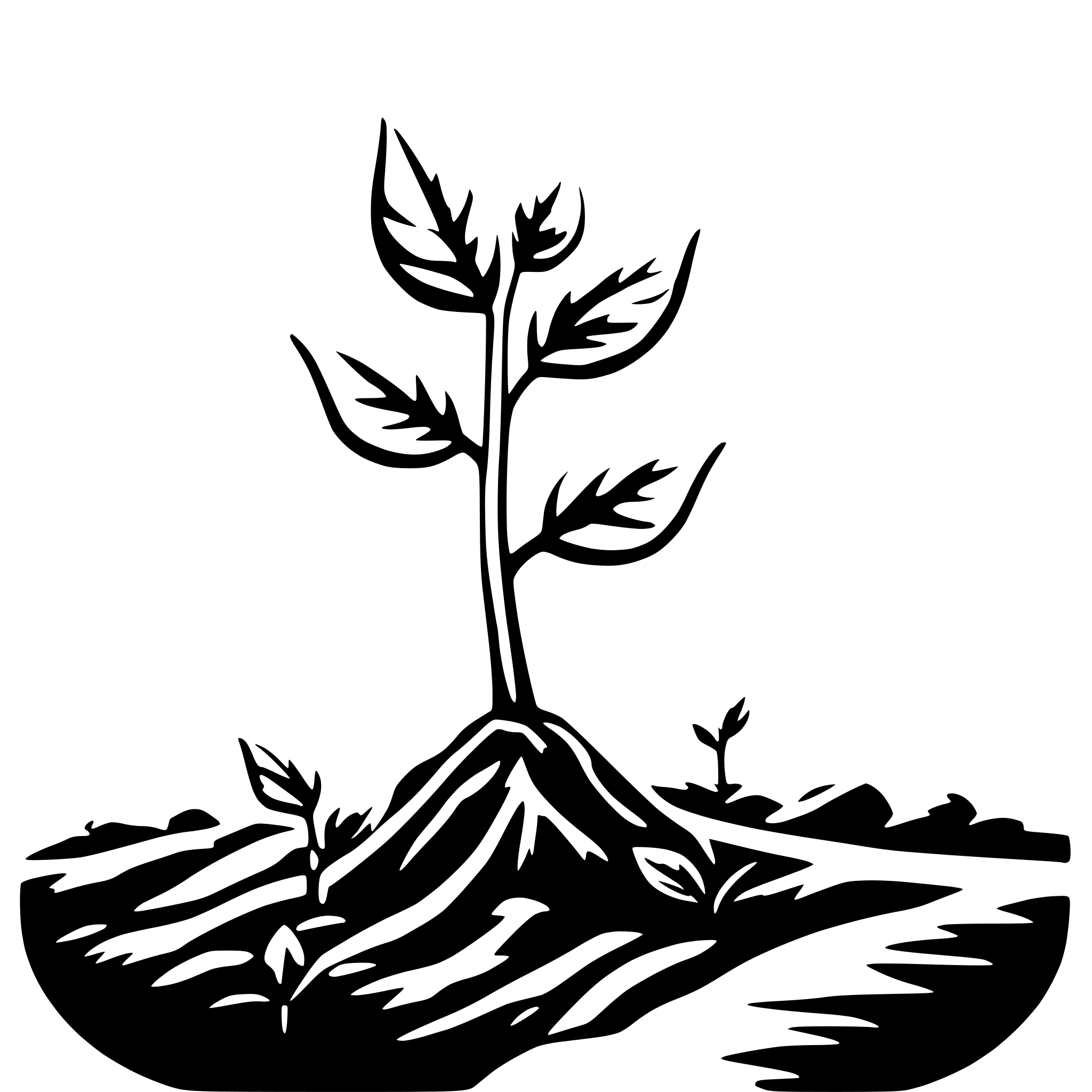 AI-generated SVG of a a little green shoot sprouted through the ground