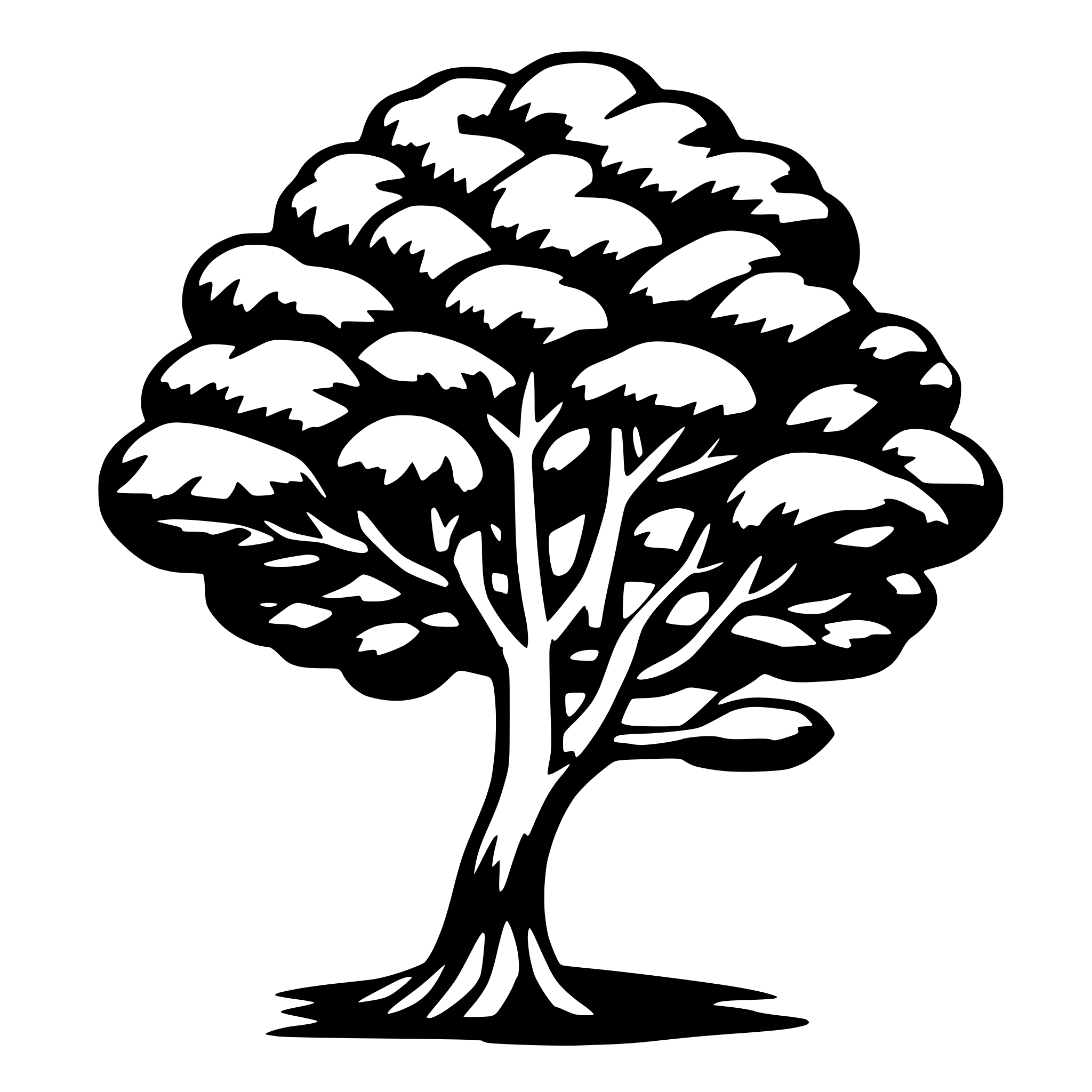 AI-generated SVG of 'a single tree'