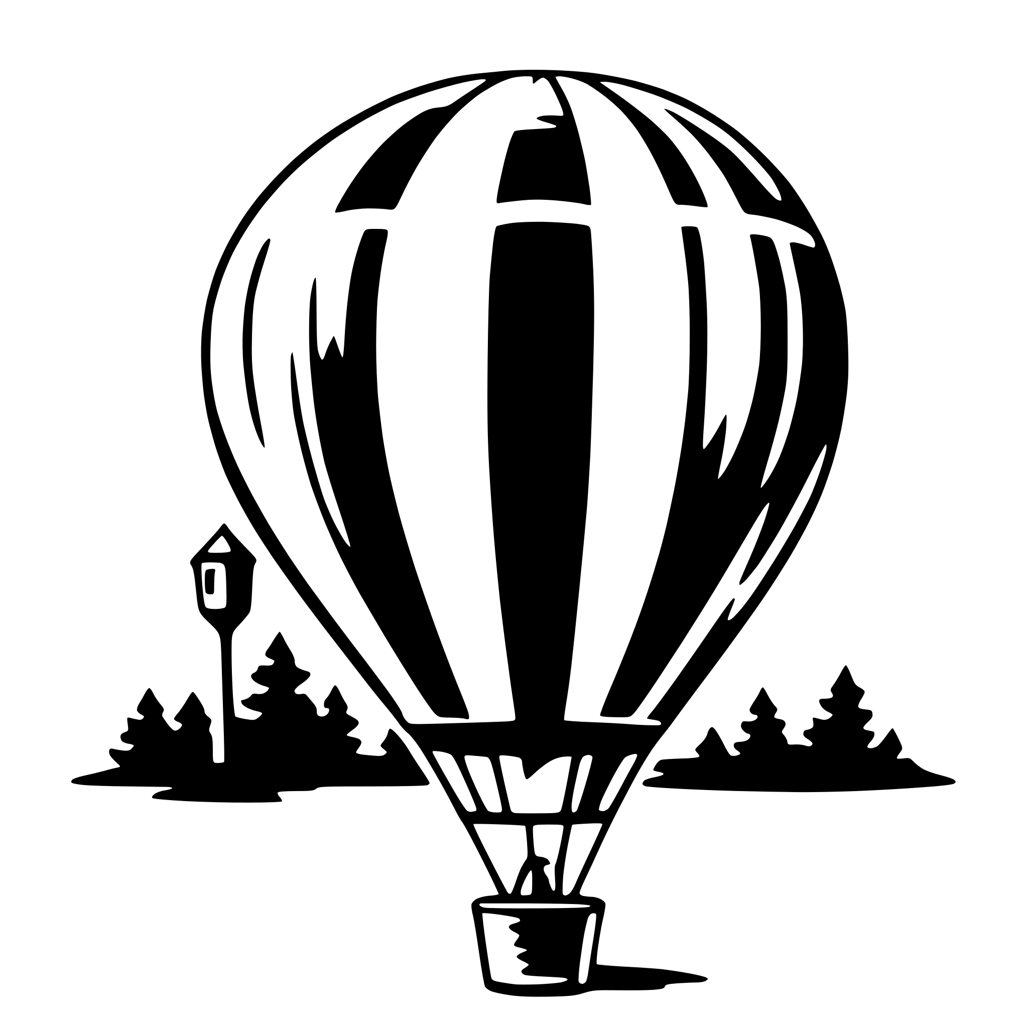 AI-generated SVG of a hot air balloon