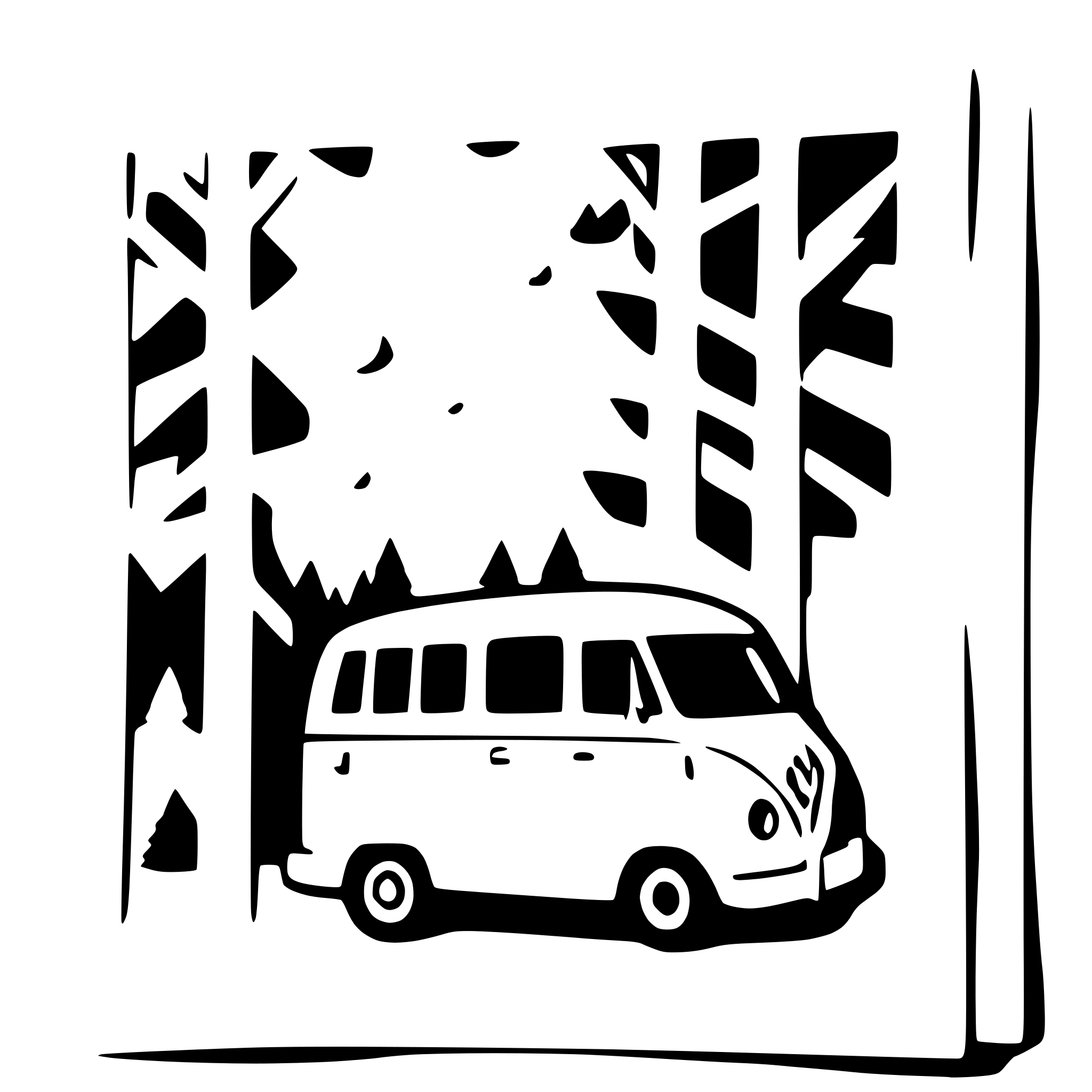 AI-generated SVG of a camper van in a forest