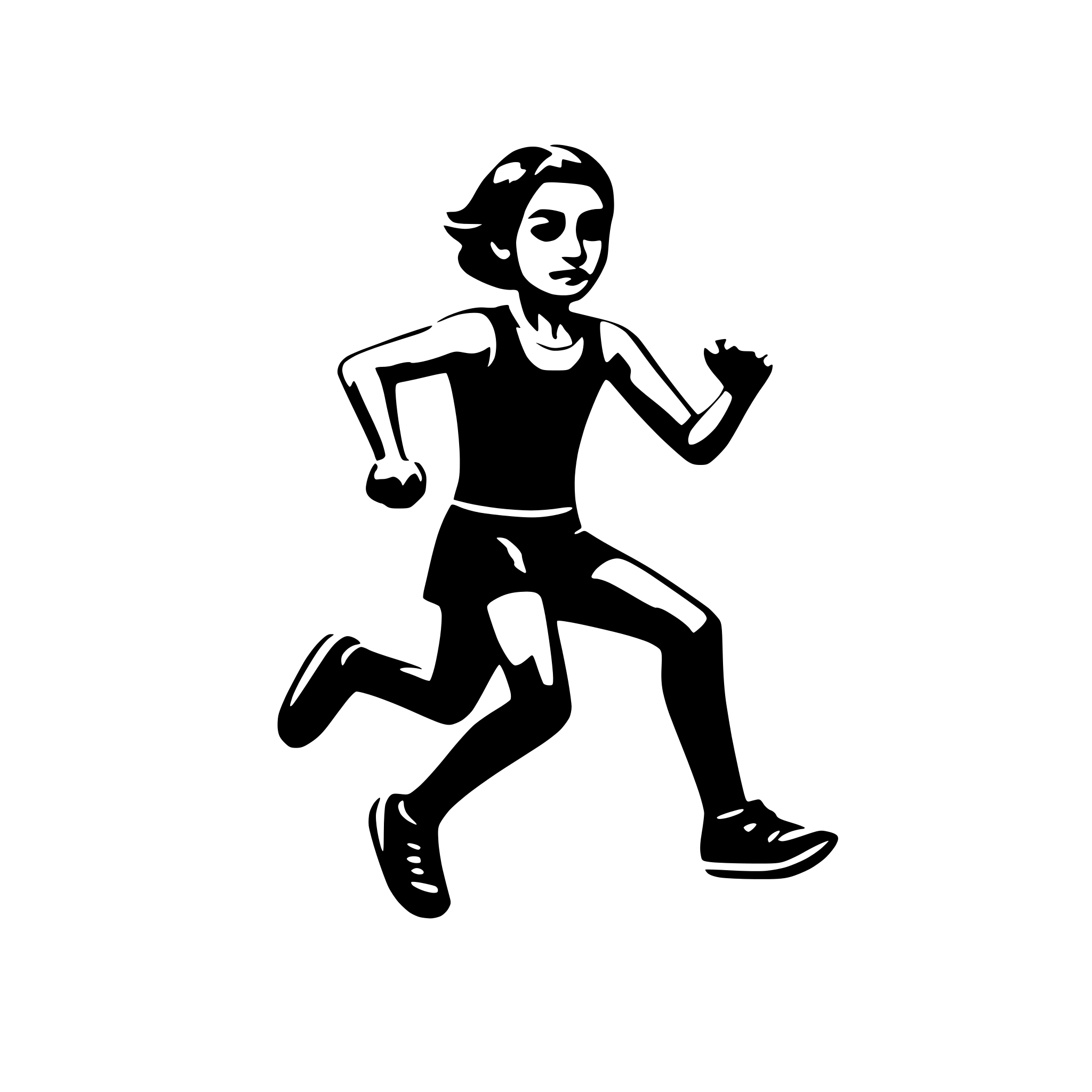 AI-generated SVG of 'runner with two legs'