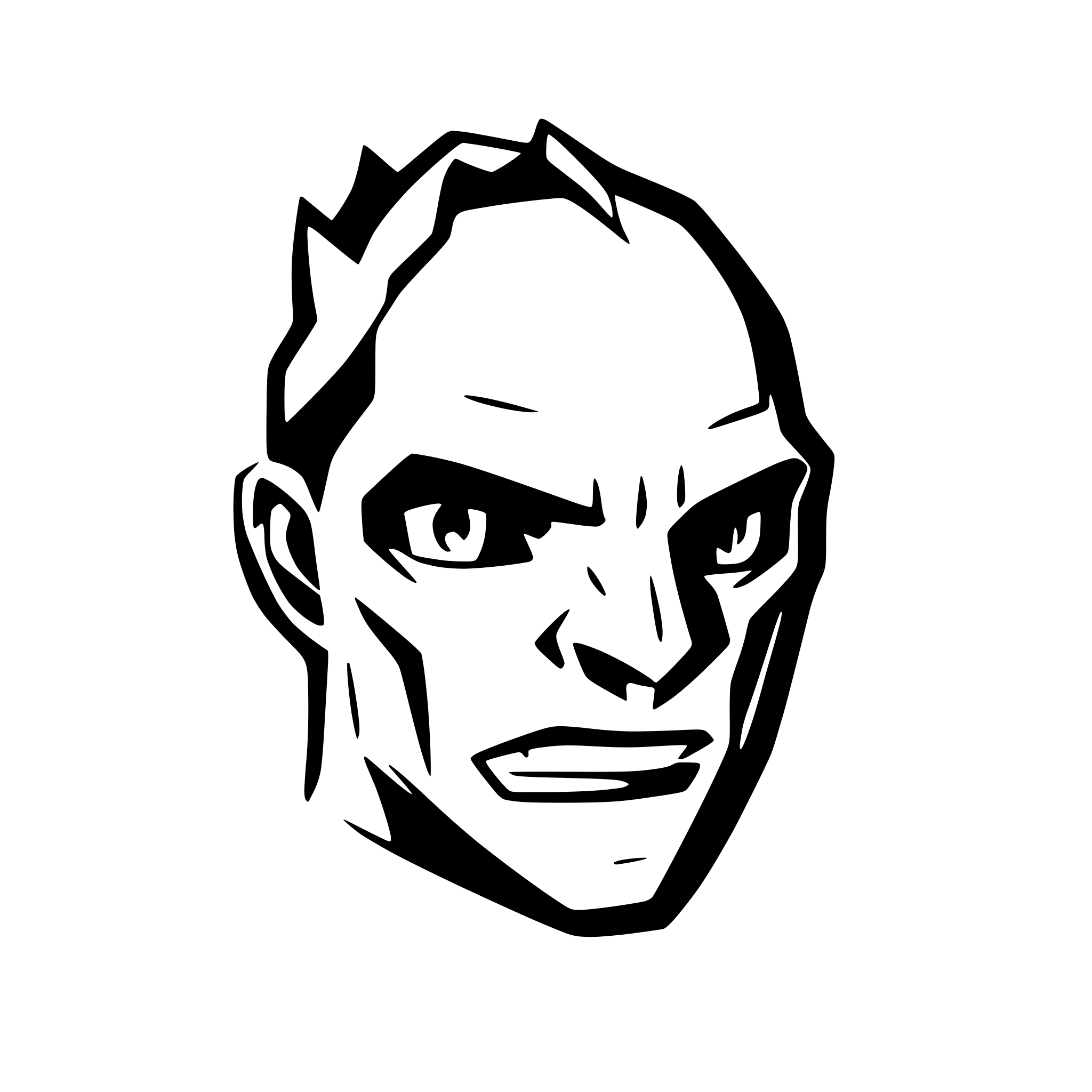 AI-generated SVG of a a simple orc head