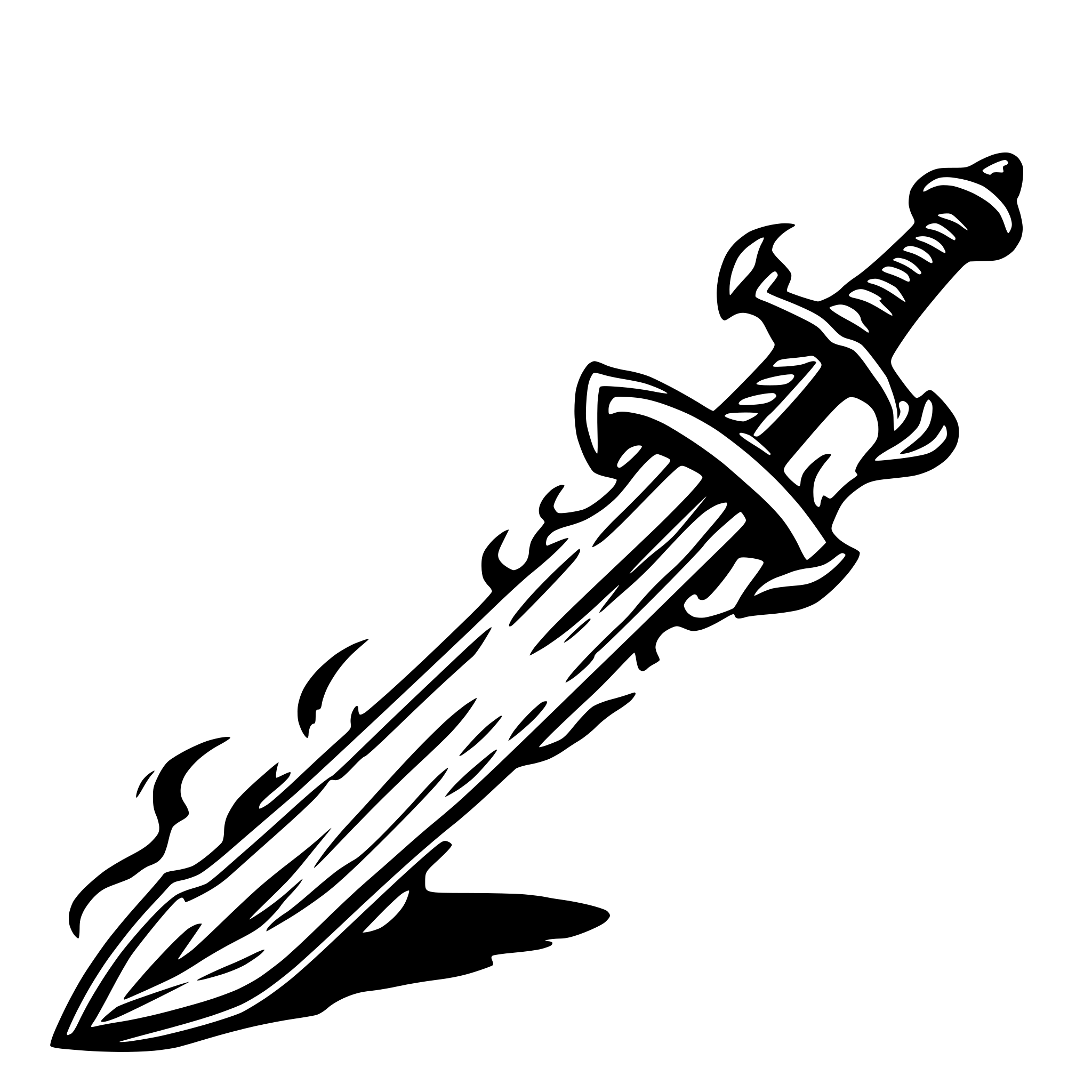 AI-generated SVG of a fire sword