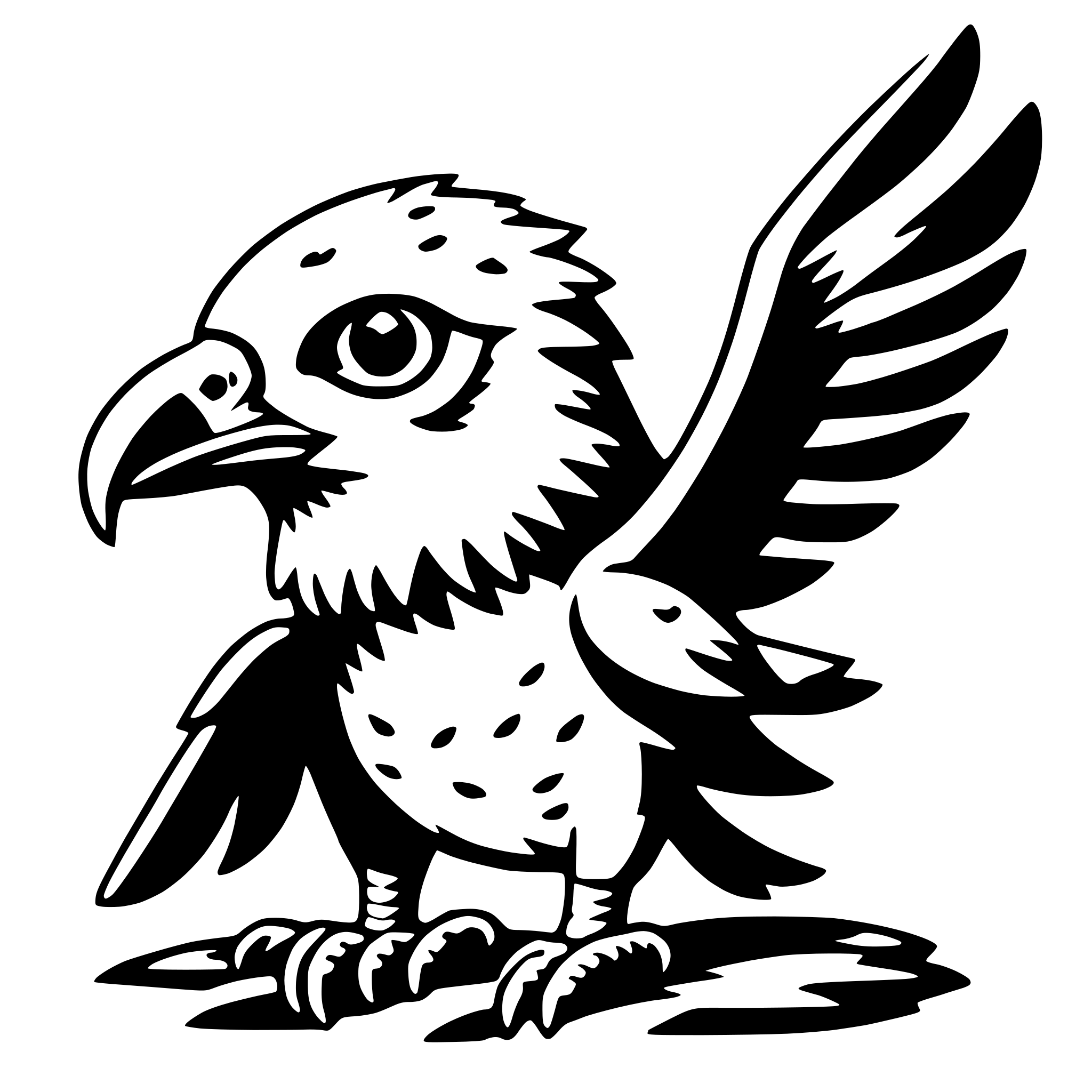 AI-generated SVG of a harpy eagle