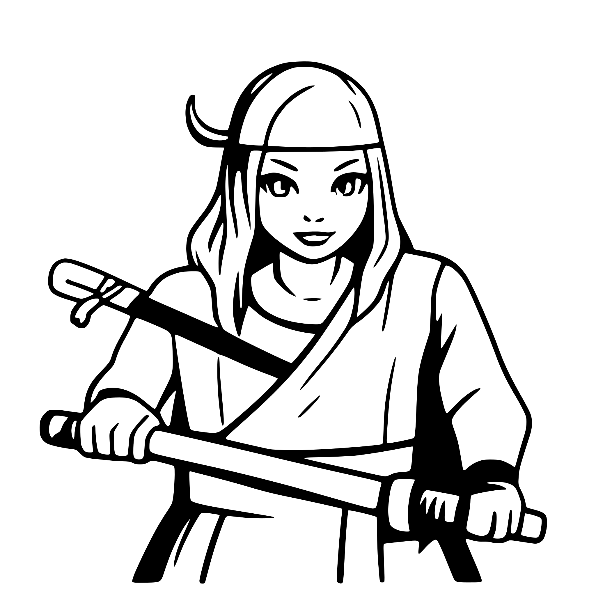 AI-generated SVG of 'samurai'