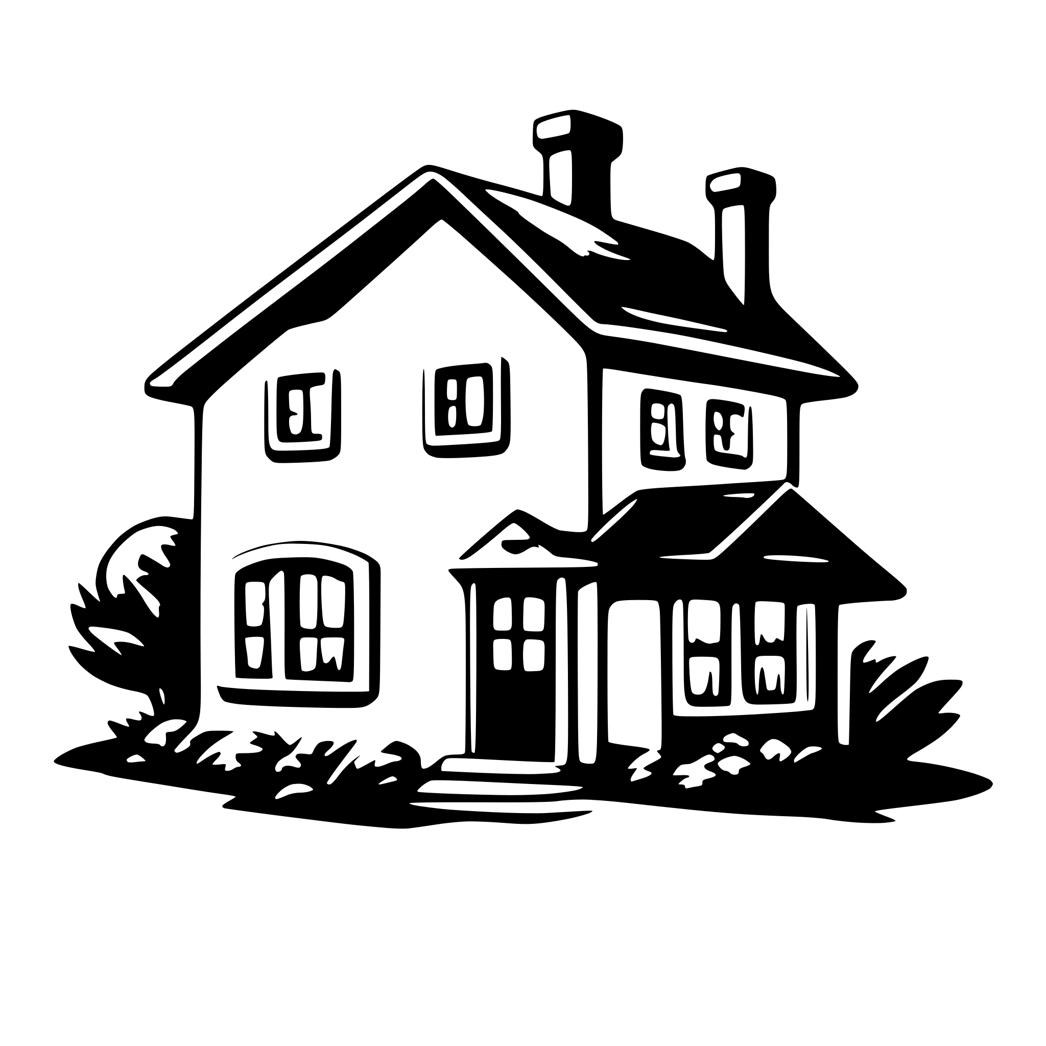 AI-generated SVG of 'a house'