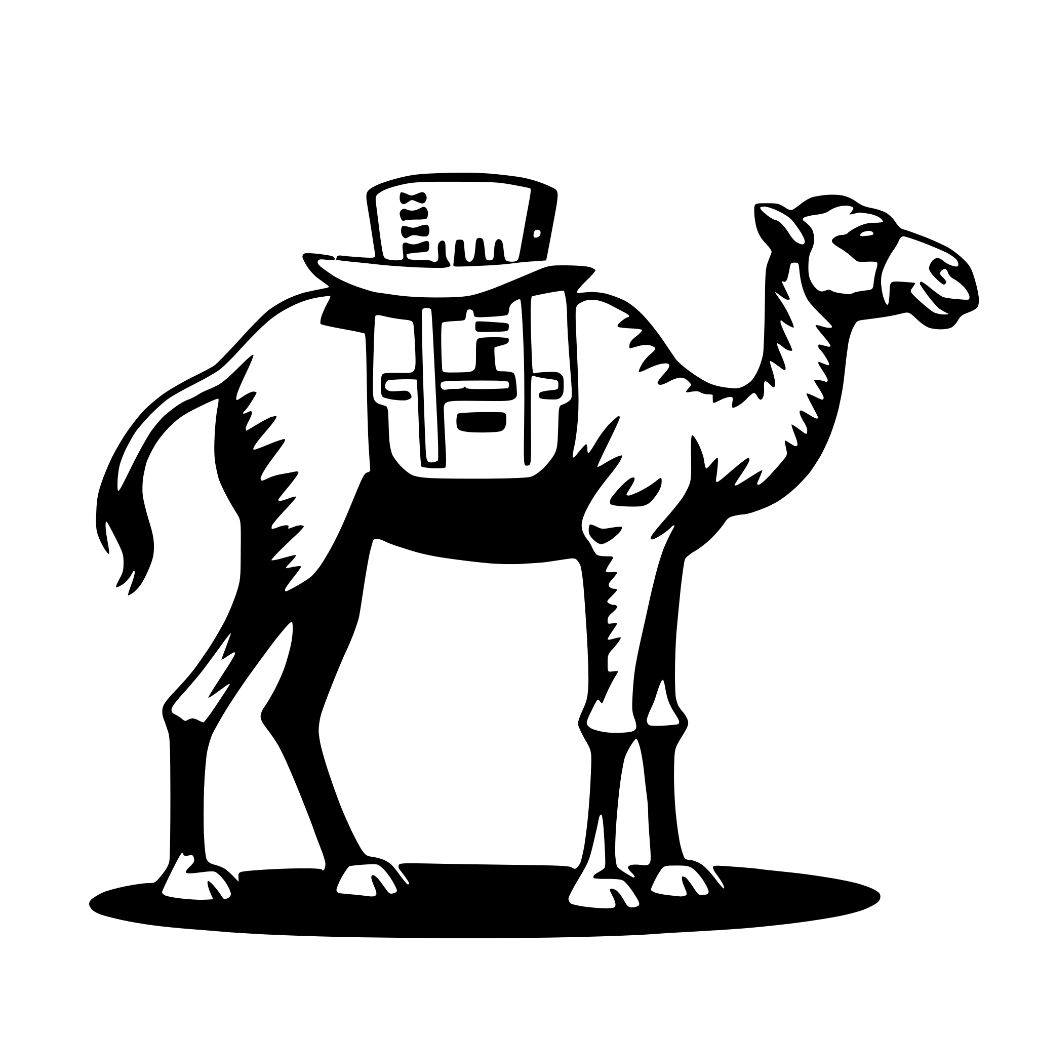 AI-generated SVG of a camel with guitar