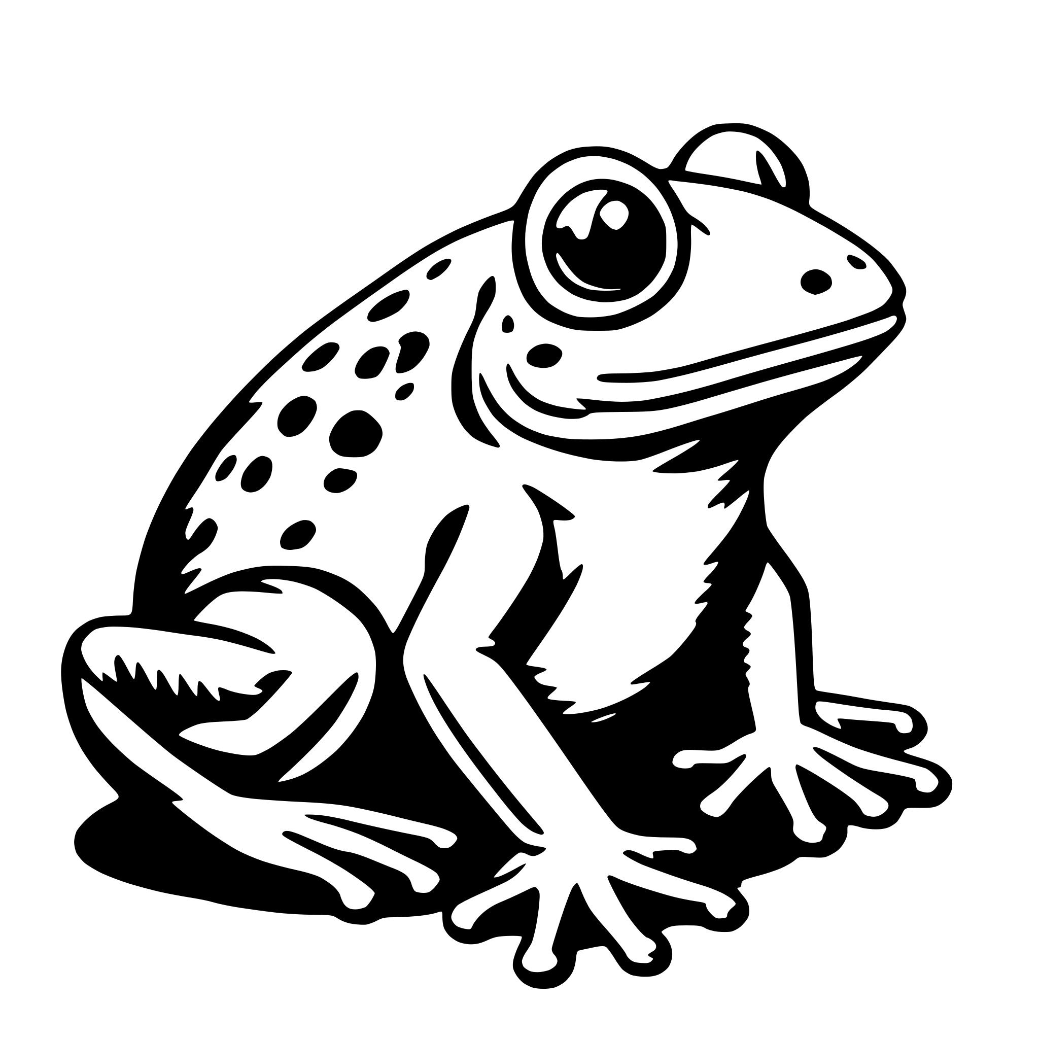 AI-generated SVG of 'frog'